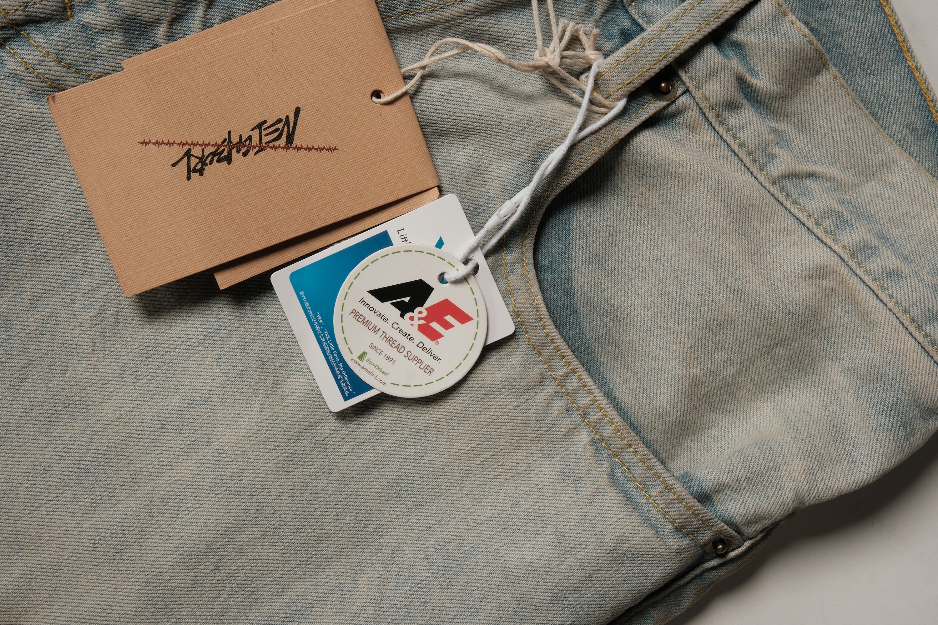 NEIGBORL Retro Washed Distressed Straight-Leg Jeans, premium urban and streetwear designers apparel on PROJECTISR.com, NEIGBORL