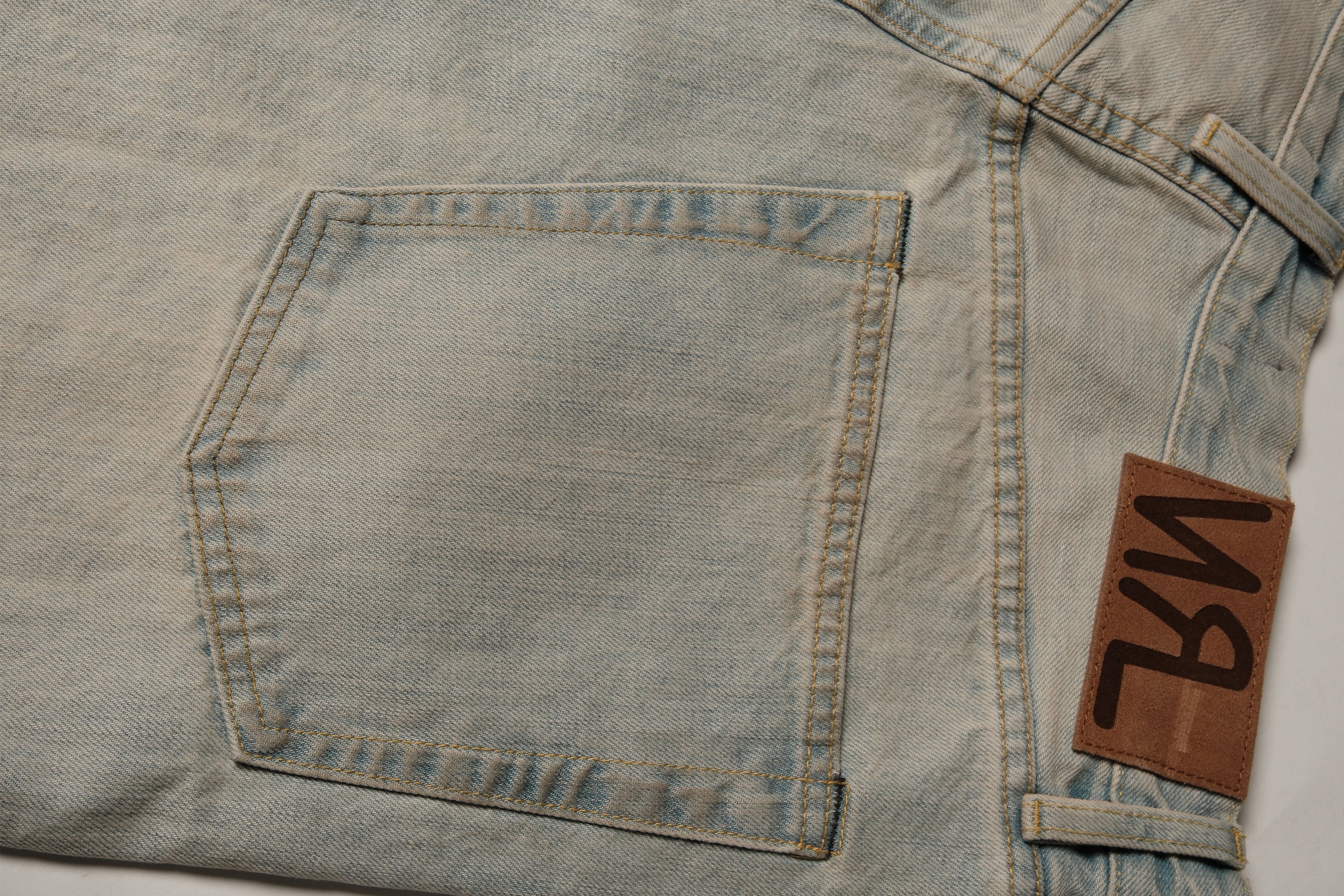 NEIGBORL Retro Washed Distressed Straight-Leg Jeans, premium urban and streetwear designers apparel on PROJECTISR.com, NEIGBORL