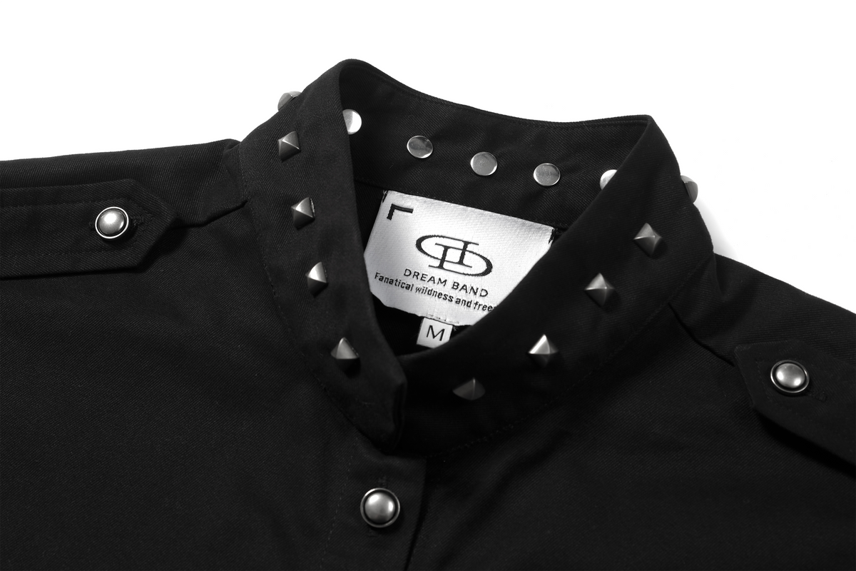 DREAM BAND Skull Studded Stand-Collar Vest