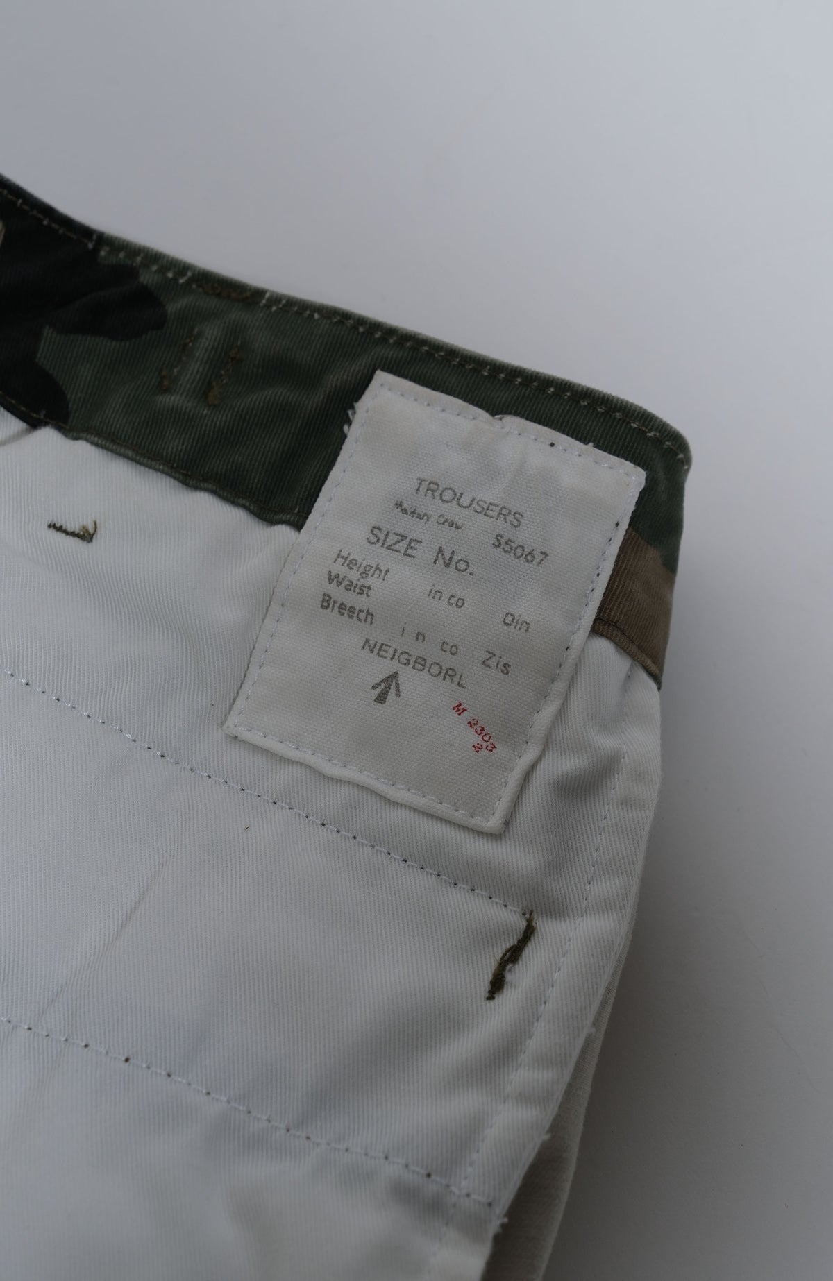 NEIGBORL Retro Camo Embroidered Straight-Leg Cargo Pants