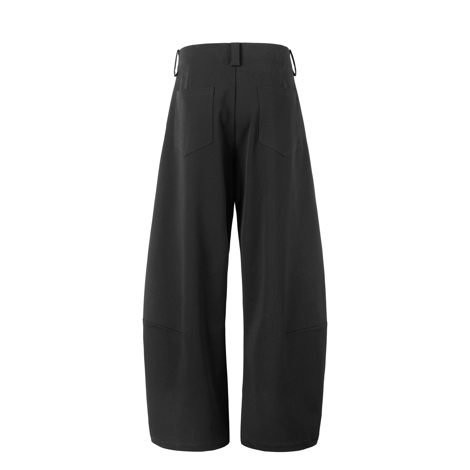 OKAYTHXBYE Pleated Curved Wide-Leg Trousers