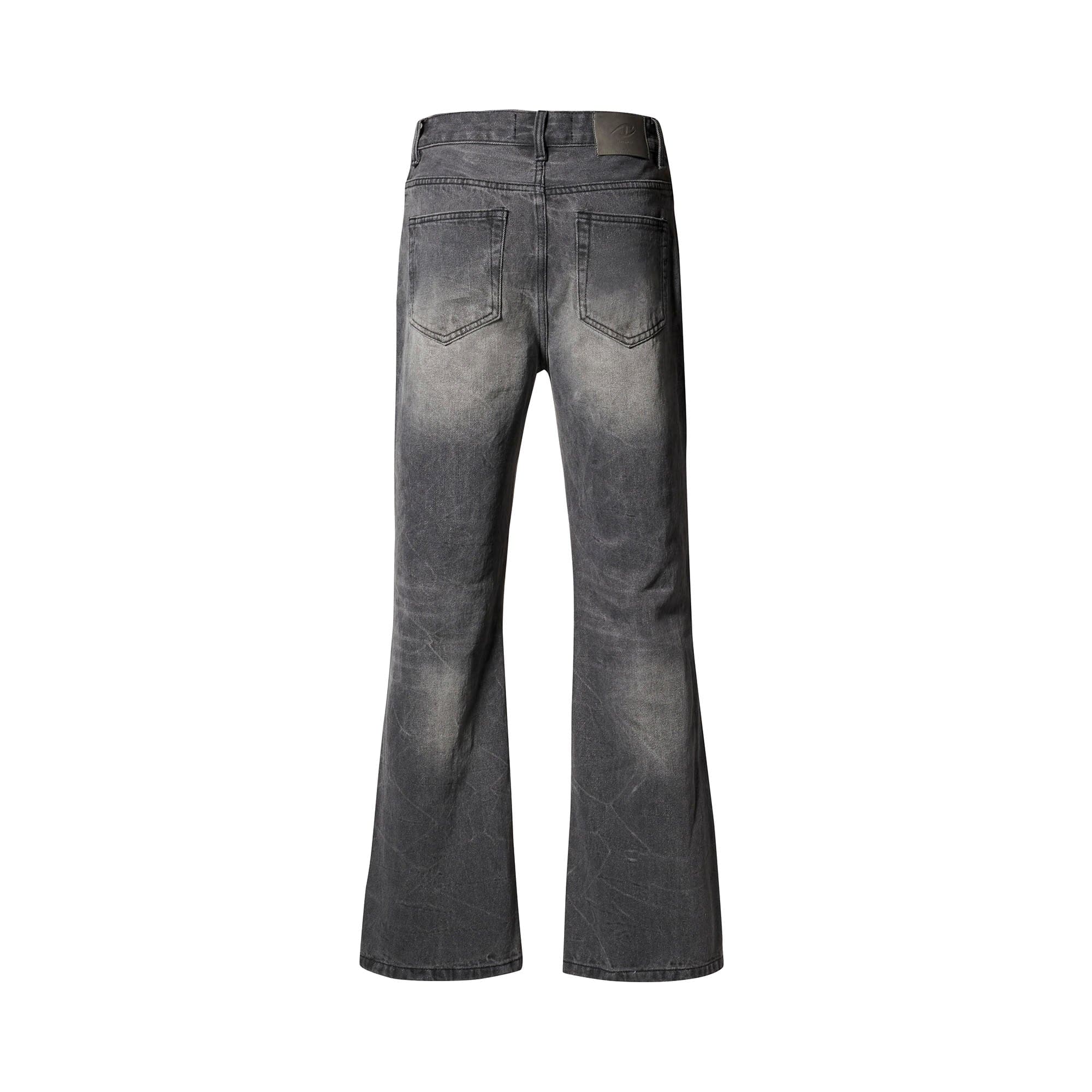 CATSSTAC Wave-Washed Flared Jeans, premium urban and streetwear designers apparel on PROJECTISR.com, CATSSTAC