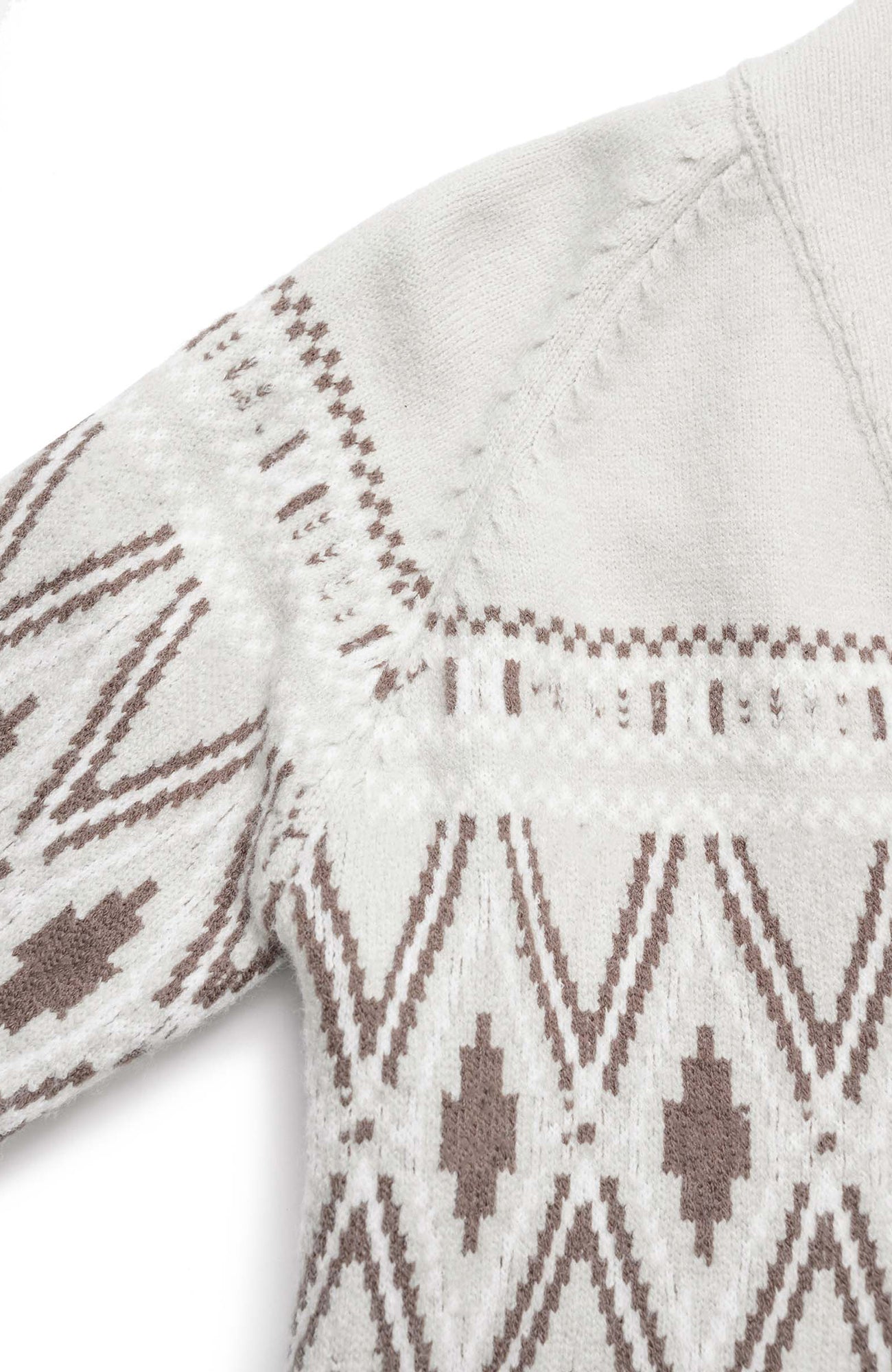 OKAYTHXBYE Fair Isle Shawl Collar Cardigan
