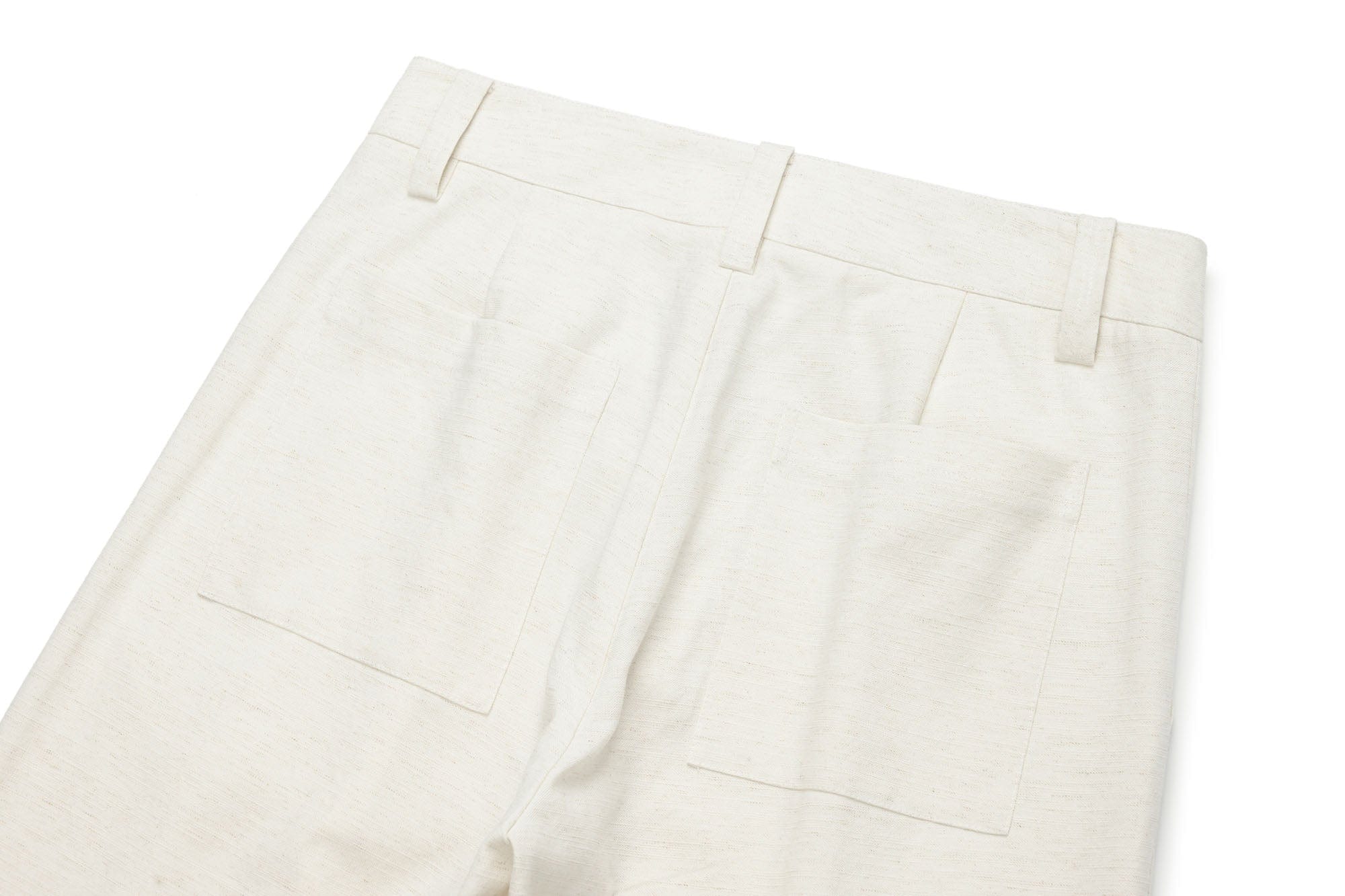 OKAYTHXBYE Pleated Linen-Blend Wide-Leg Trousers