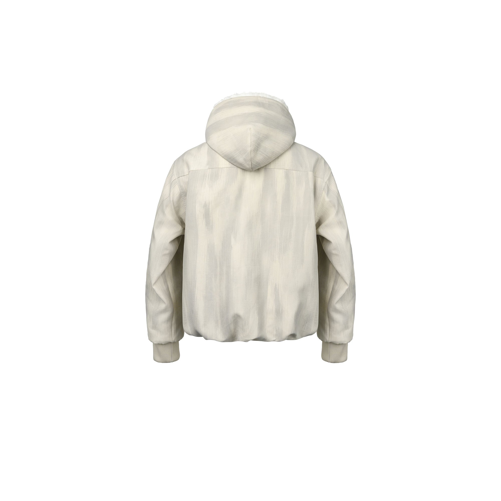 OKAYTHXBYE Faux Mink Lined Hooded Bomber Jacket