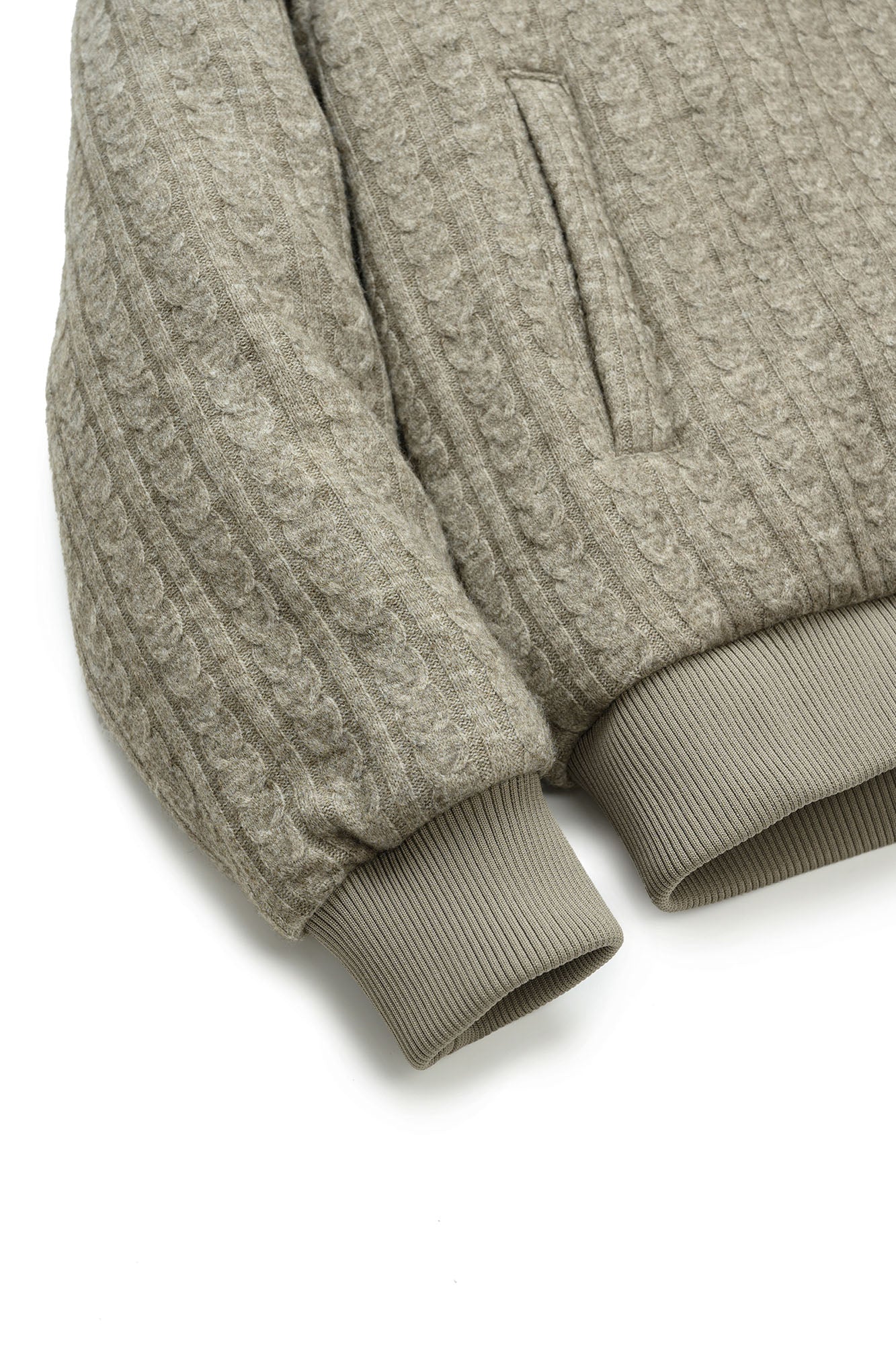 OKAYTHXBYE Wool-Filled Hooded Bomber Jacket