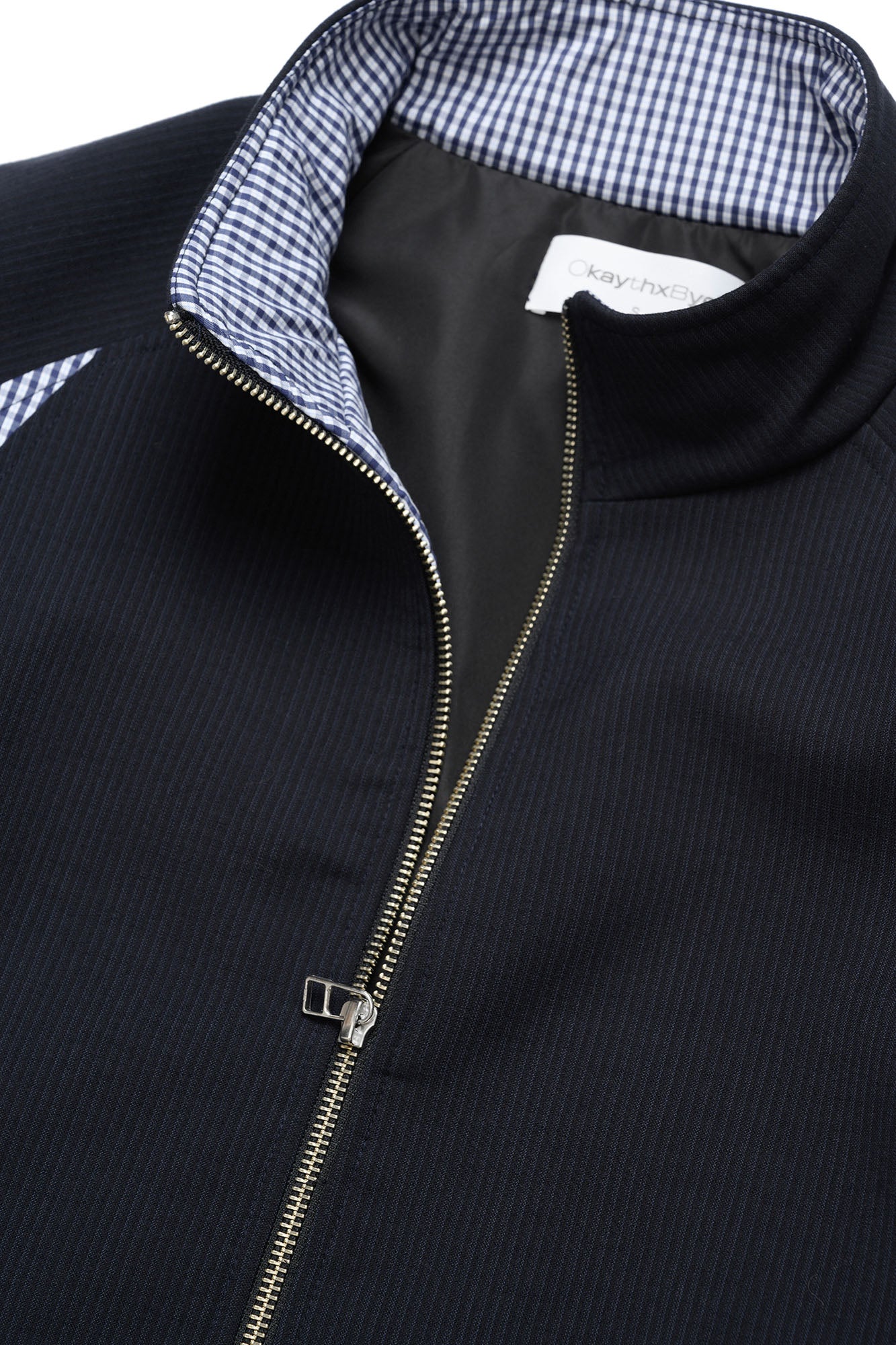 OKAYTHXBYE Gingham Panel Wool-Filled Jacket