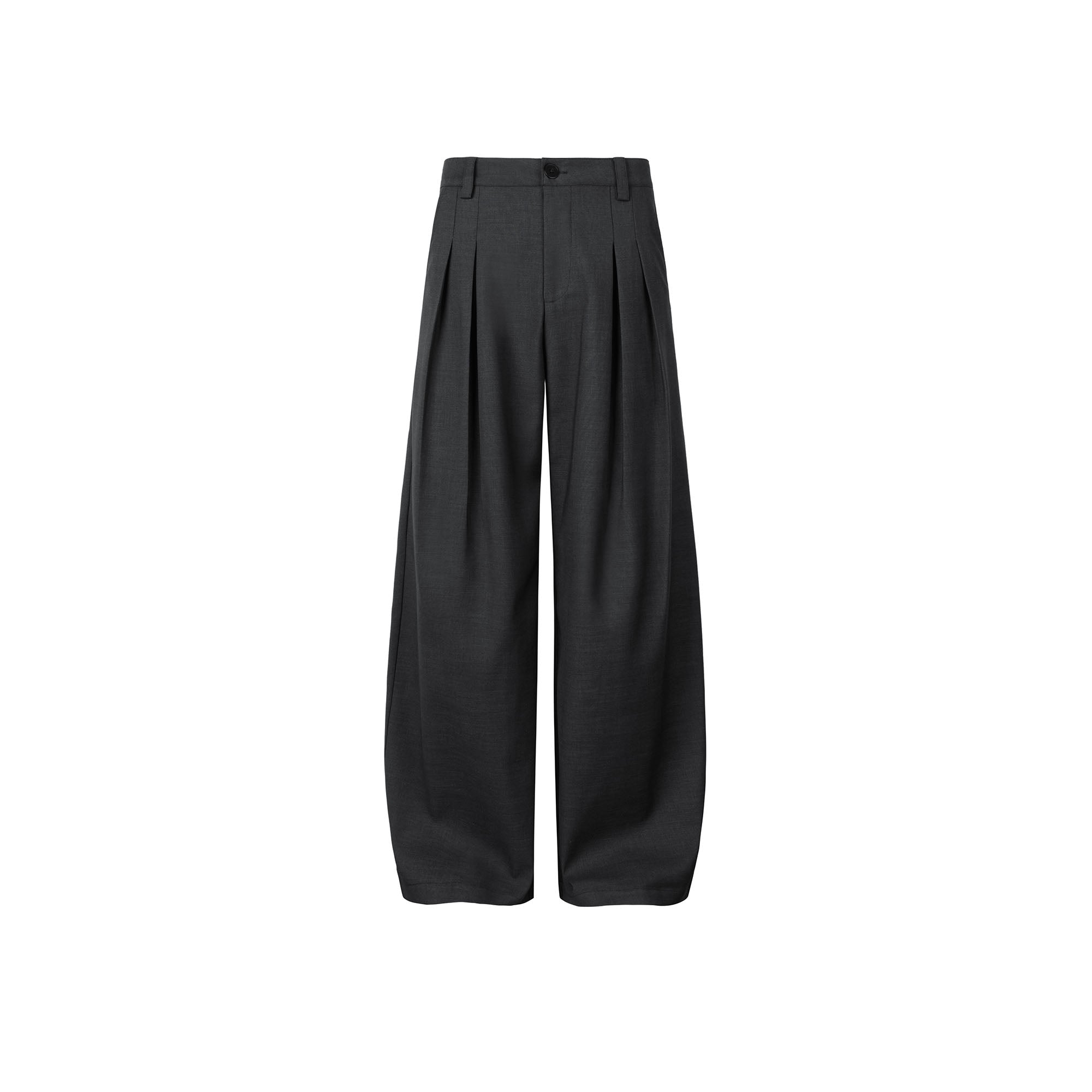 OKAYTHXBYE Essential Pleat Wide-Leg Trousers