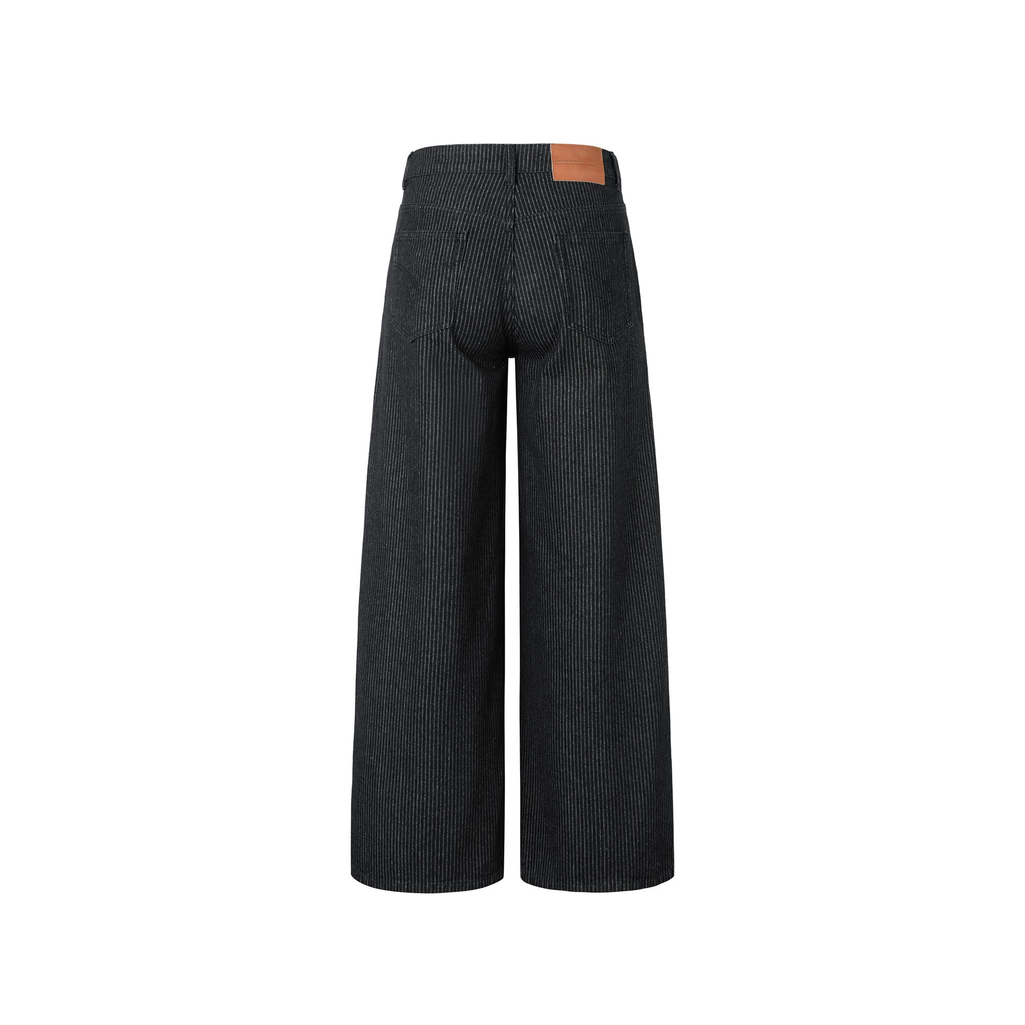OKAYTHXBYE Classic Pleated Wide-Leg Jeans