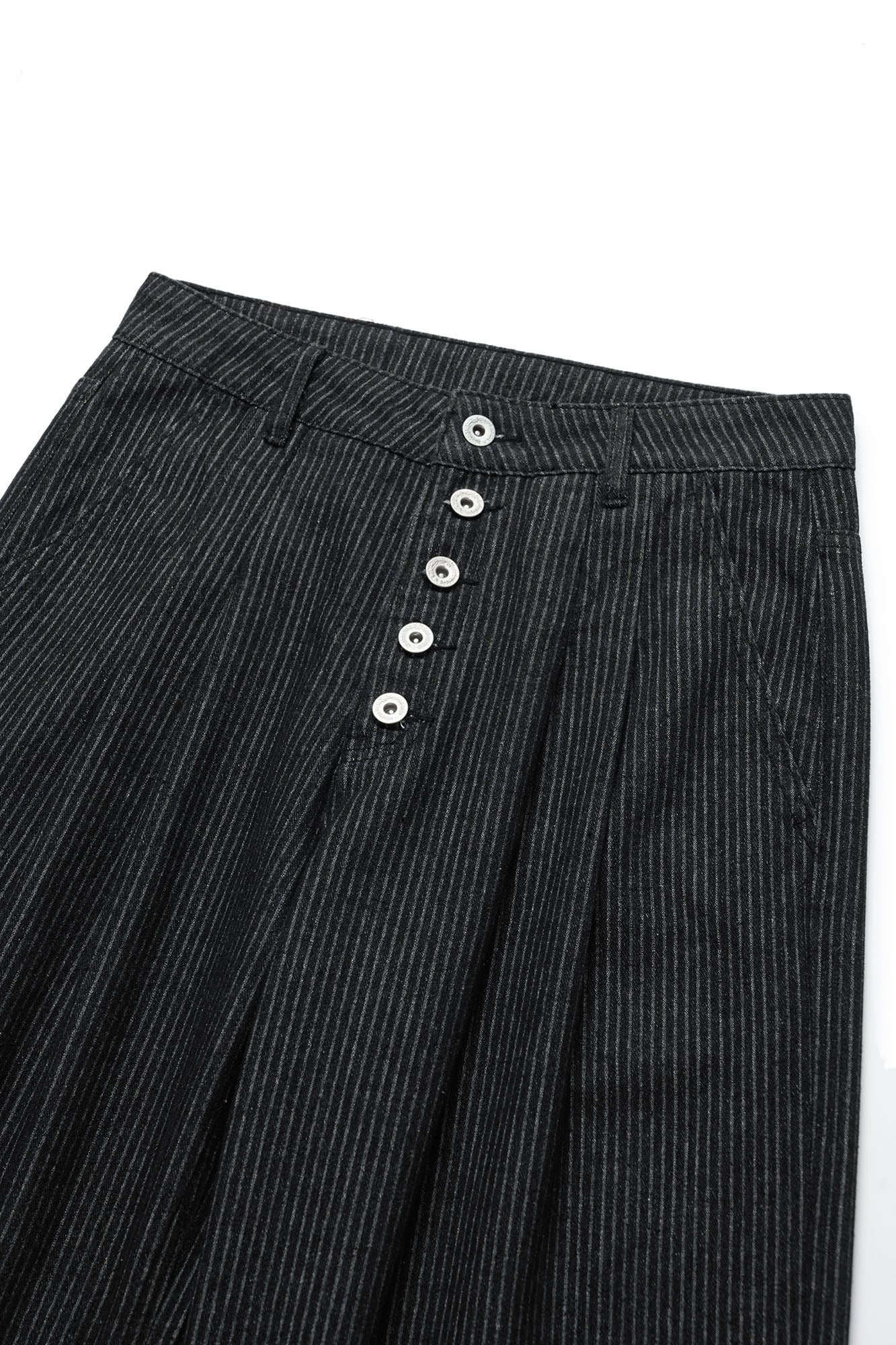 OKAYTHXBYE Classic Pleated Wide-Leg Jeans