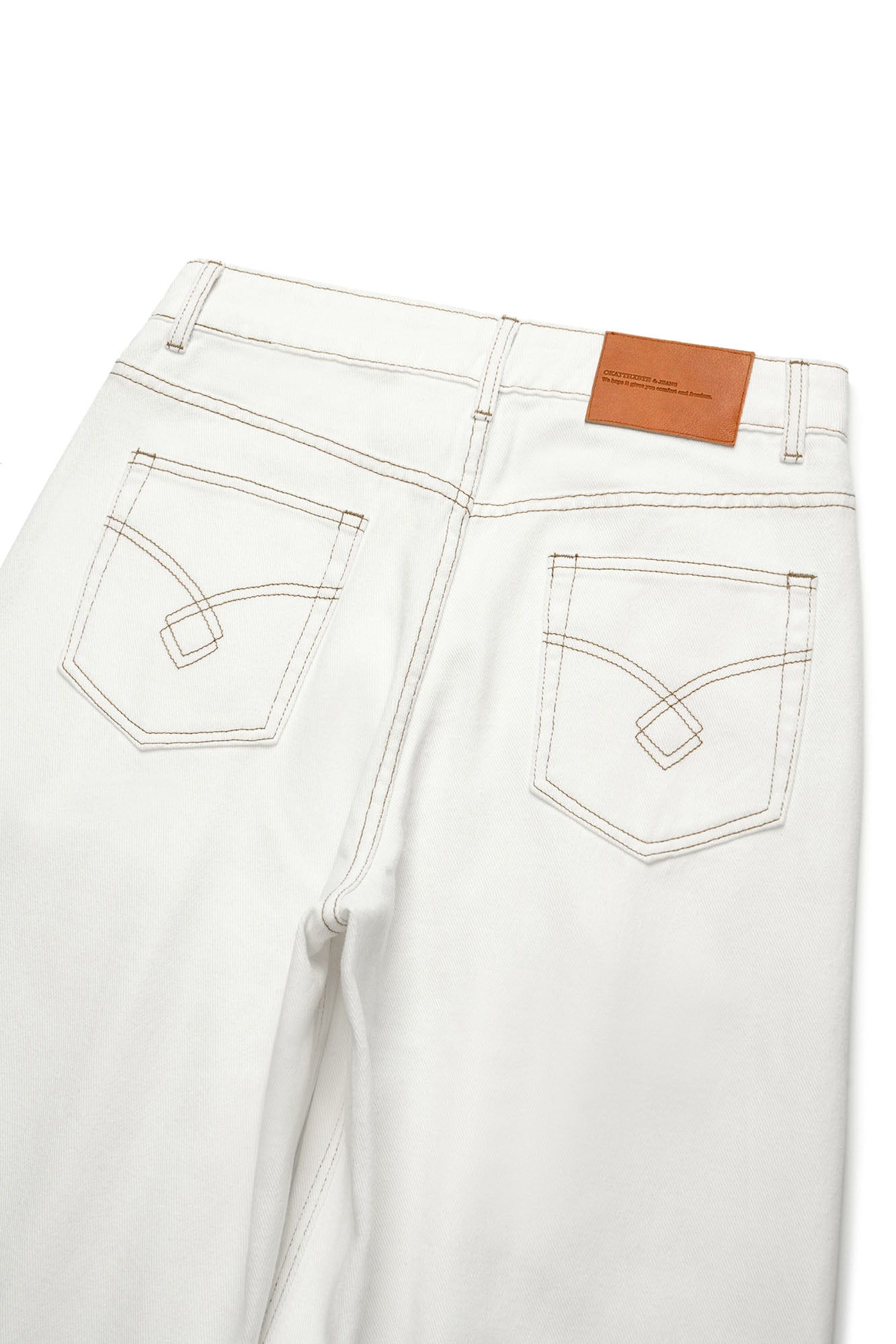 OKAYTHXBYE Classic Pleated Wide-Leg Jeans