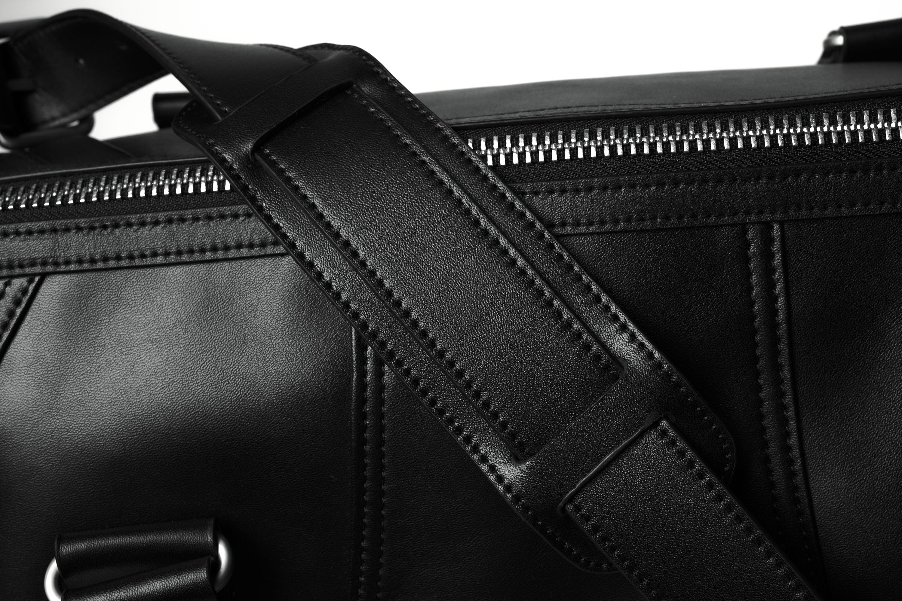 CATSSTAC Paneled Faux Leather Weekender Bag, premium urban and streetwear designers apparel on PROJECTISR.com, CATSSTAC