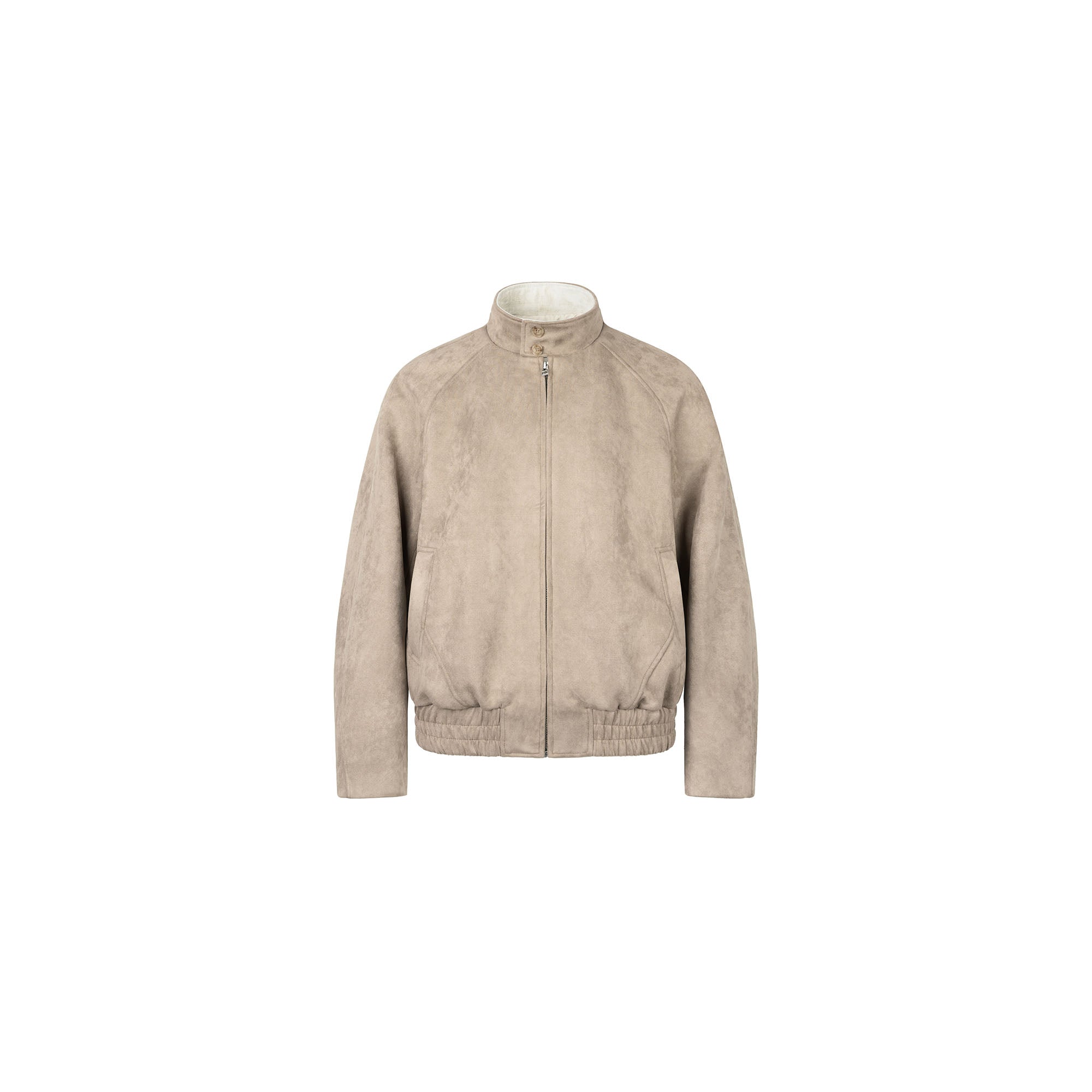 OKAYTHXBYE Contrast Collar Suede Jacket