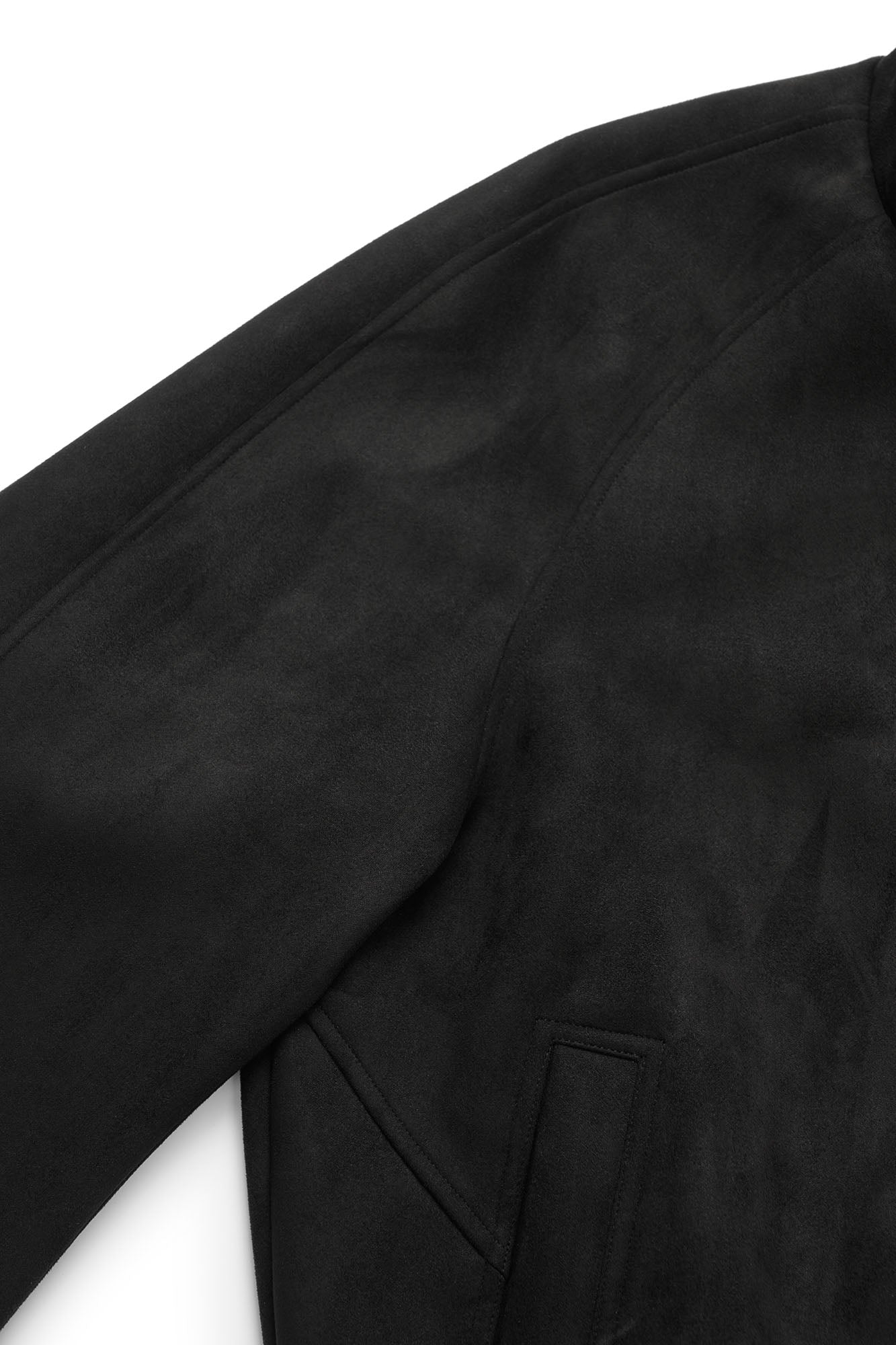 OKAYTHXBYE Contrast Collar Suede Jacket