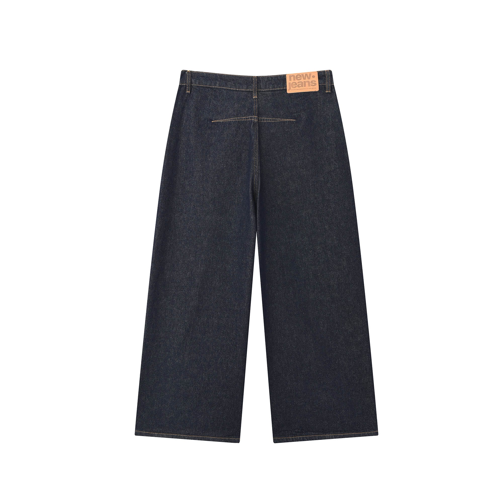 KREATE Reversed Fold-Over Wide-Leg Jeans