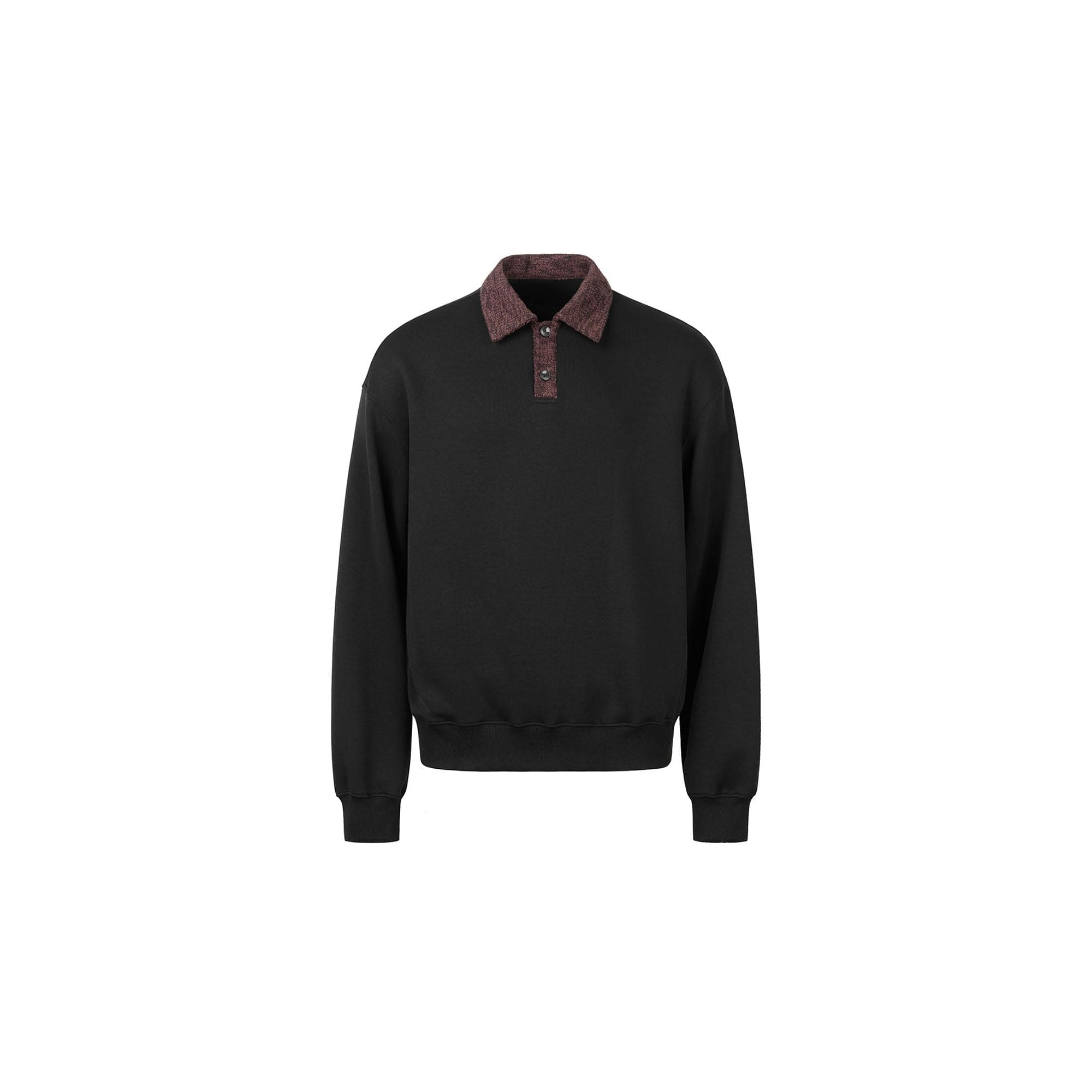 OKAYTHXBYE Flexweave Contrast Collar Sweatshirt, premium urban and streetwear designers apparel on PROJECTISR.com, OKAYTHXBYE