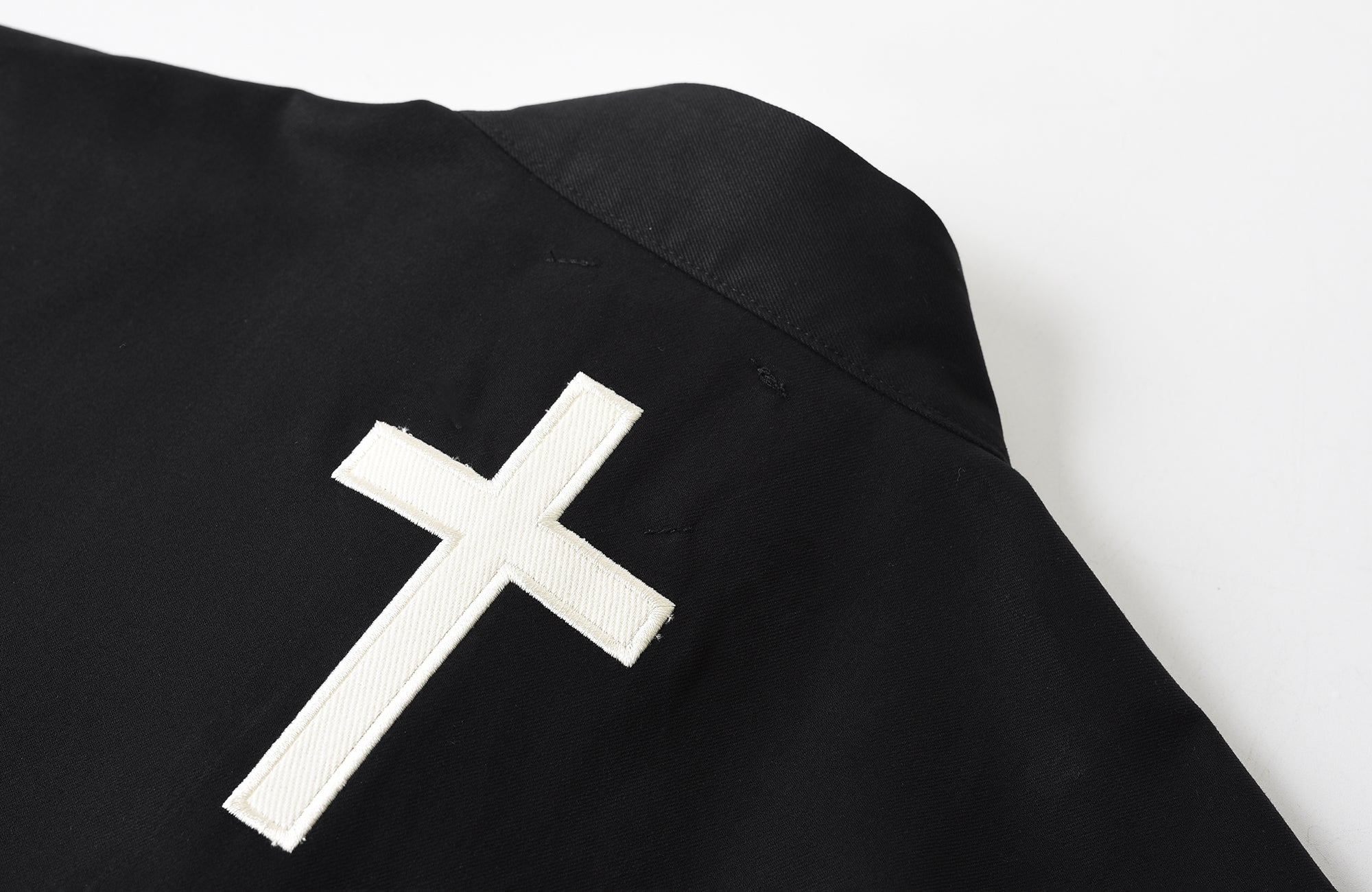 DREAM BAND Stand Collar Star Embroidery Half Shirt