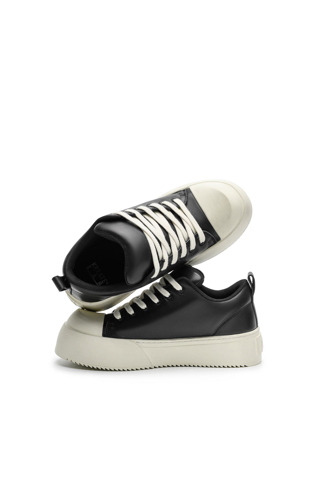 KREATE Rubber-Toe Jumbo Leather Sneaker