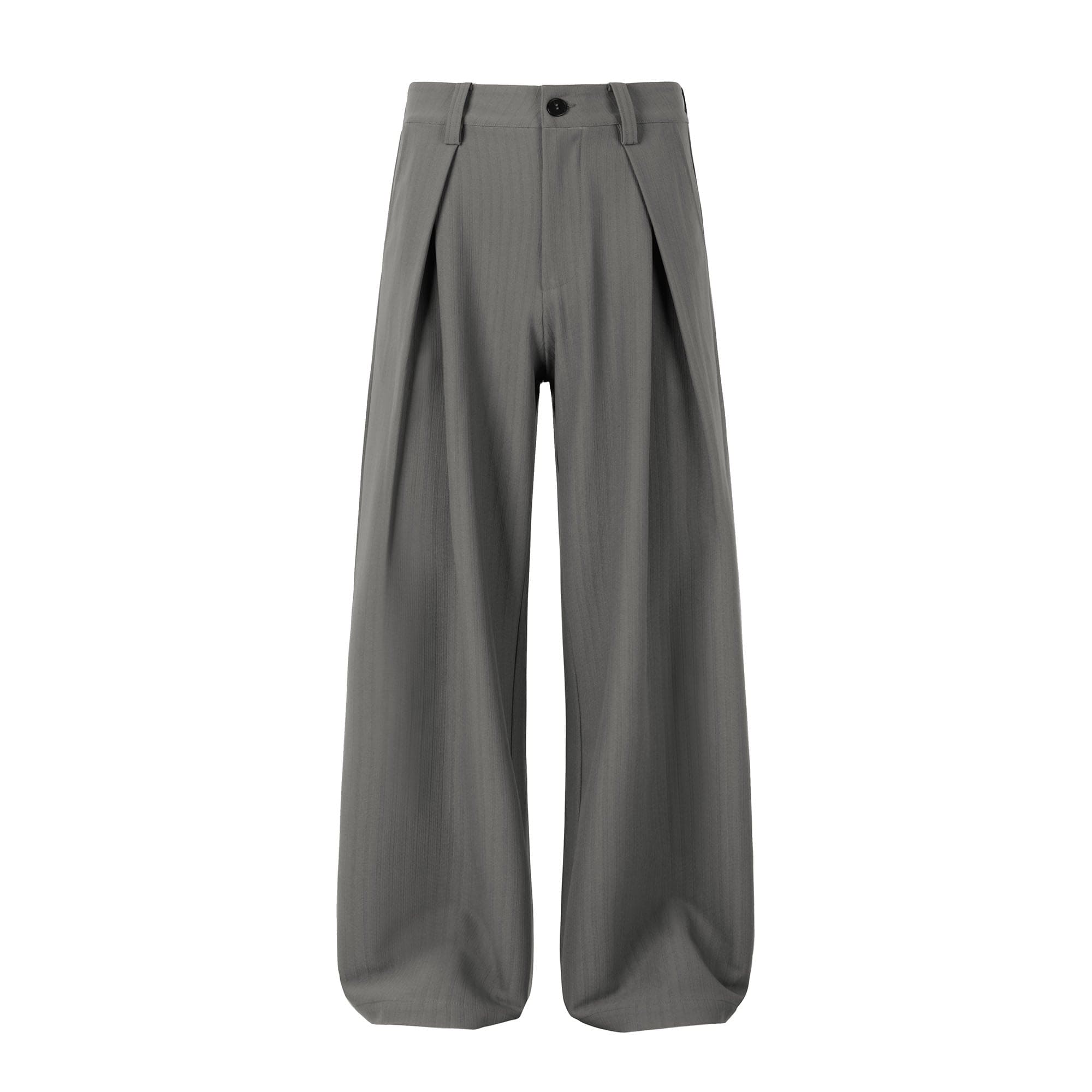 OKAYTHXBYE Pleated Shadow-Stripe Oversized Pants