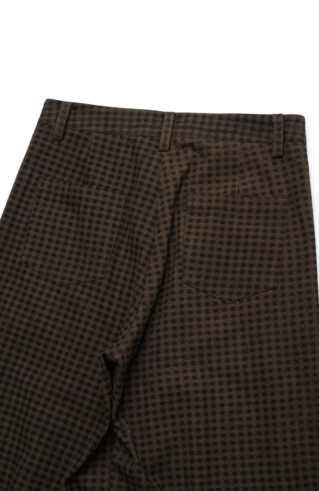 OKAYTHXBYE Retro Checks Double-Pleated Trousers