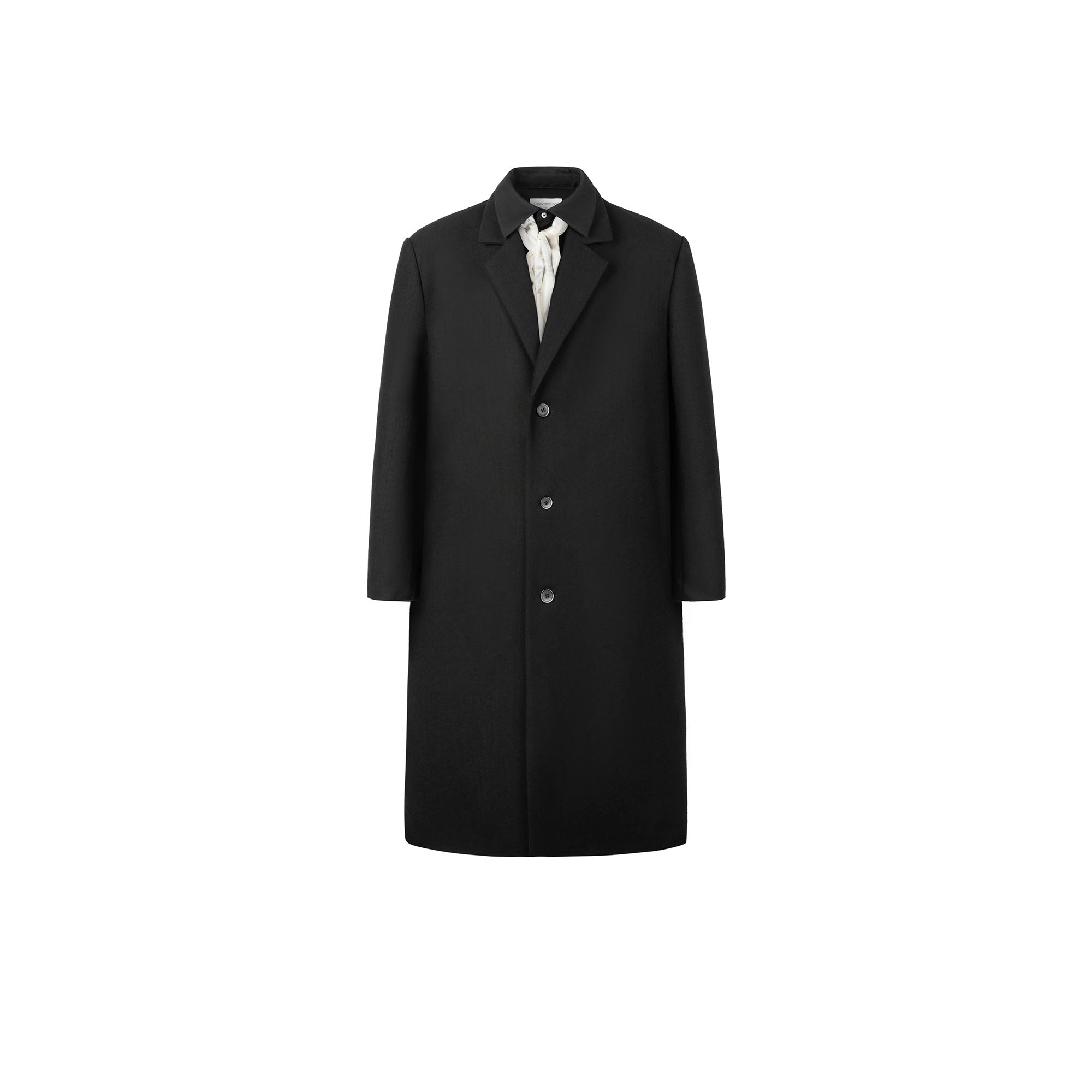 OKAYTHXBYE Detachable Scarf Wool-Blend Overcoat