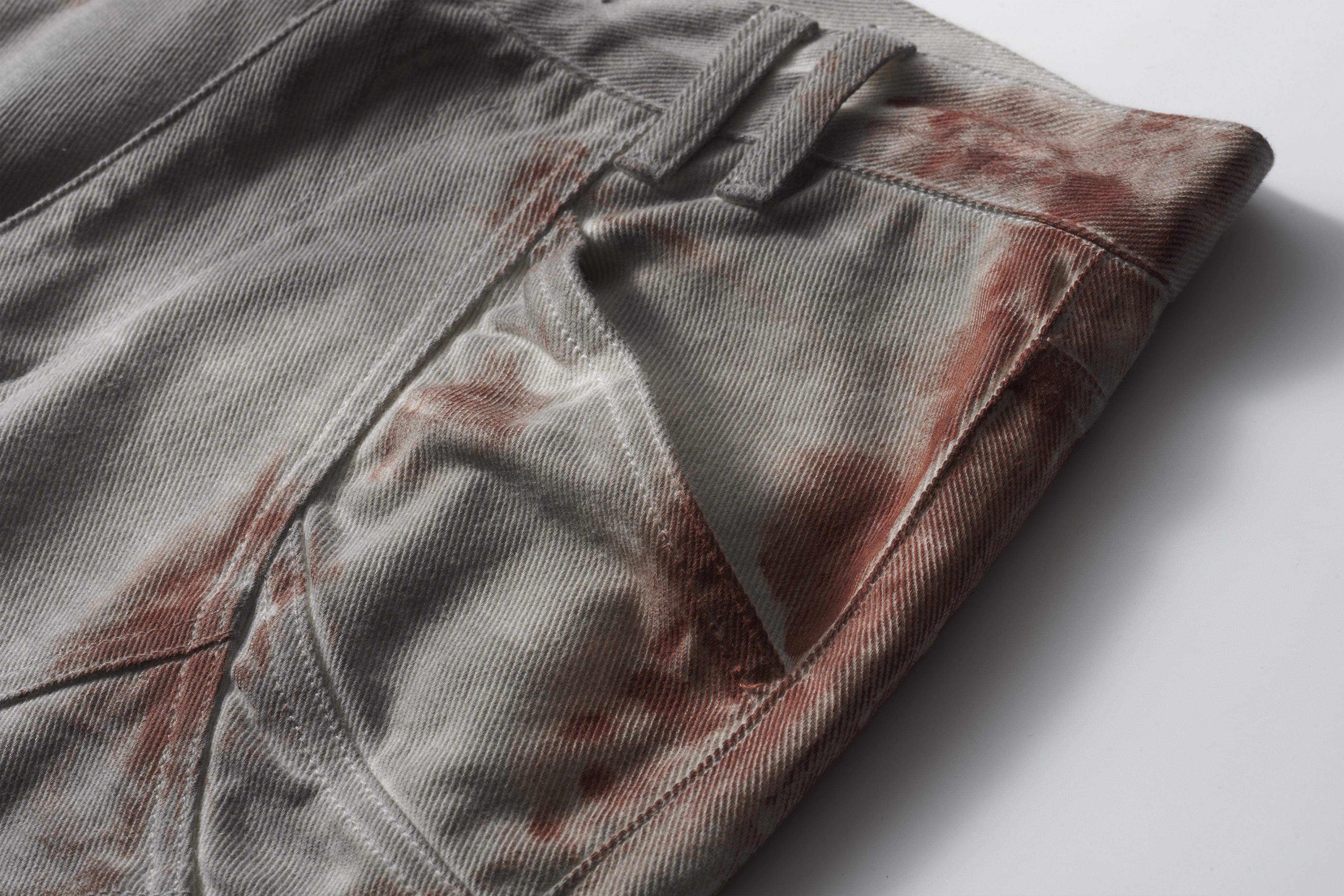 CATSSTAC Rusted Deconstructed Wide-Leg Jeans, premium urban and streetwear designers apparel on PROJECTISR.com, CATSSTAC
