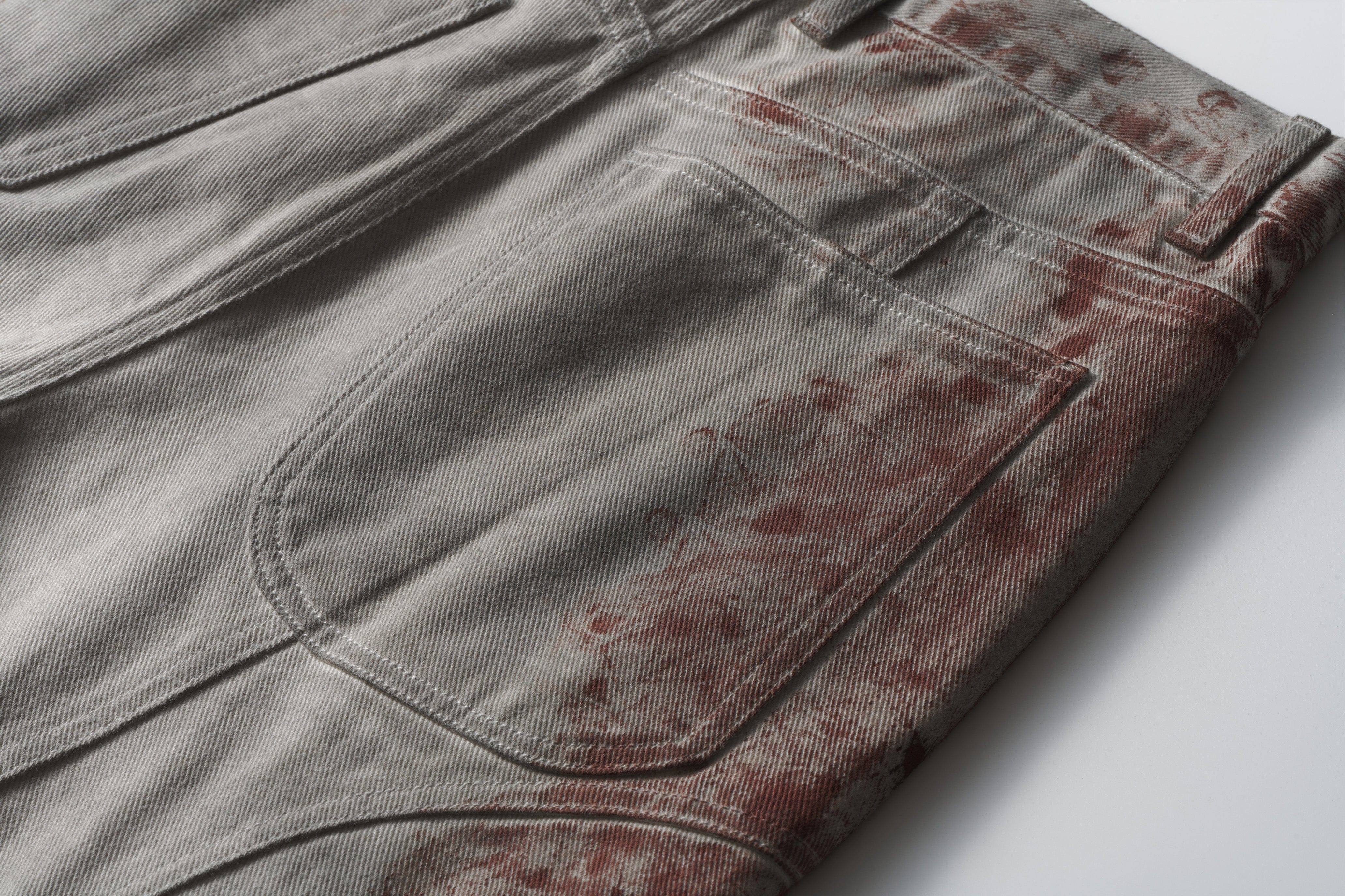 CATSSTAC Rusted Deconstructed Wide-Leg Jeans, premium urban and streetwear designers apparel on PROJECTISR.com, CATSSTAC