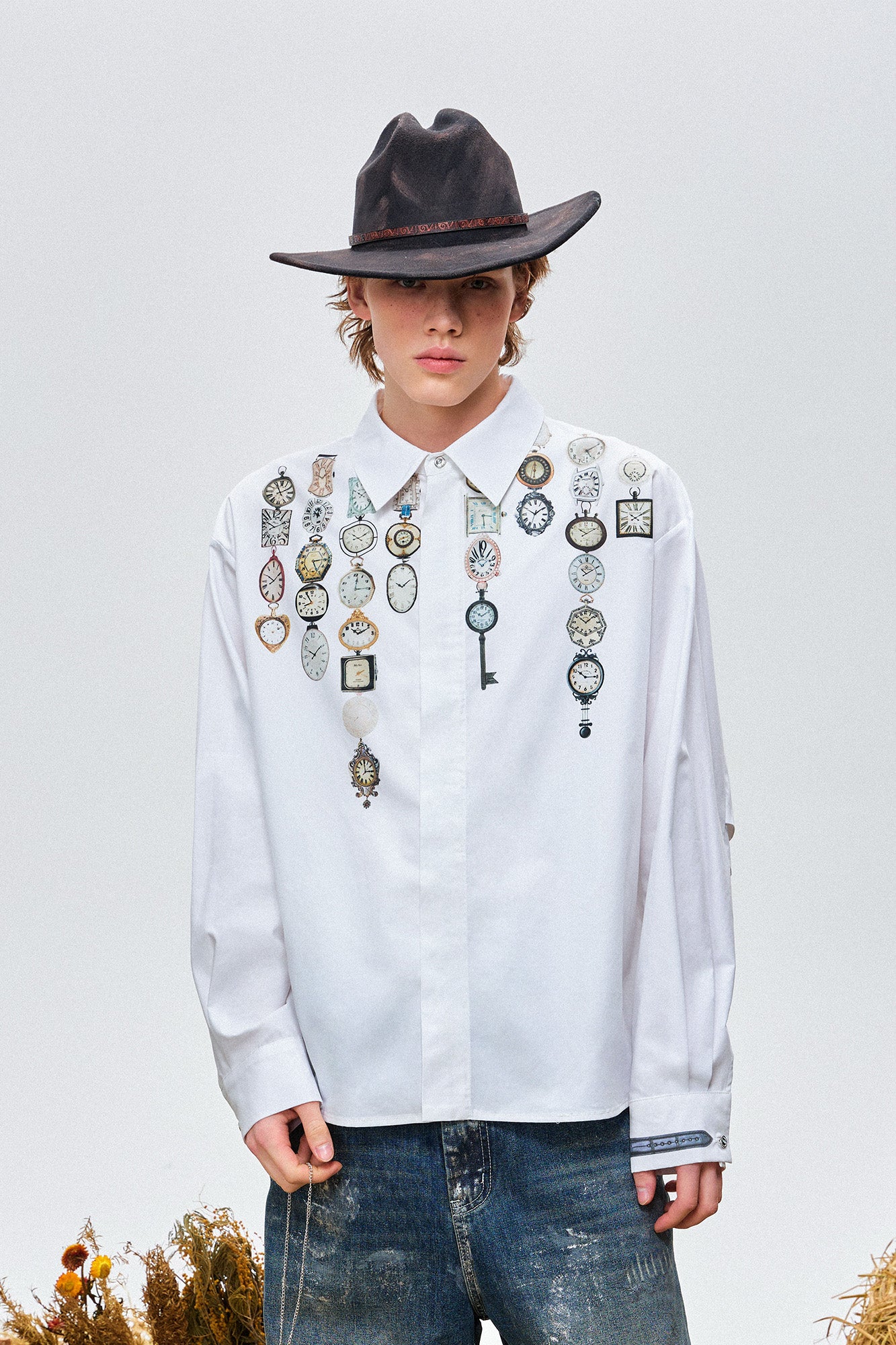 OIPWORD Watch Graphic Long-Sleeve Shirt, premium urban and streetwear designers apparel on PROJECTISR.com, OIPWORD