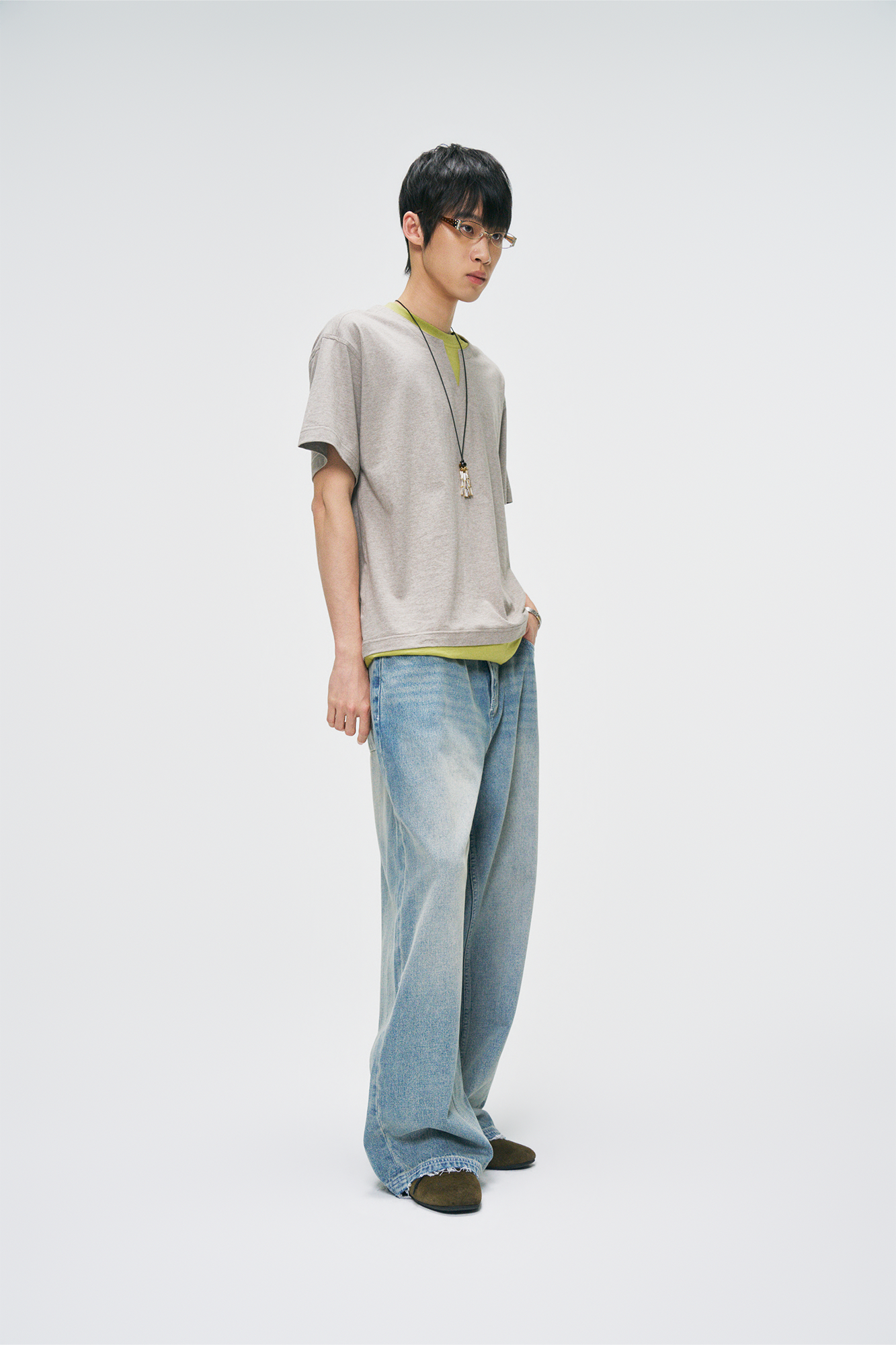 GONGHE REPUB Essential Washed Straight-Leg Jeans, premium urban and streetwear designers apparel on PROJECTISR.com, GONGHE REPUB