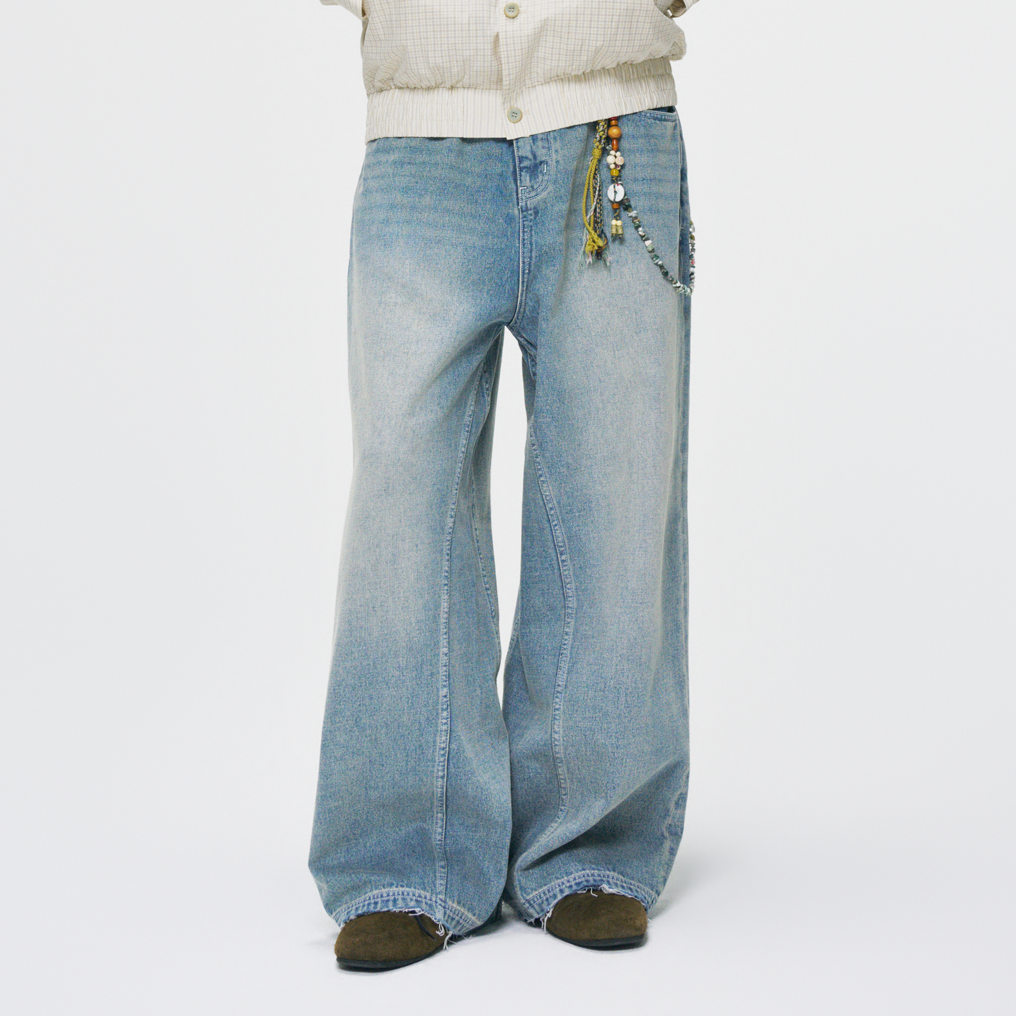 GONGHE REPUB Essential Washed Straight-Leg Jeans, premium urban and streetwear designers apparel on PROJECTISR.com, GONGHE REPUB