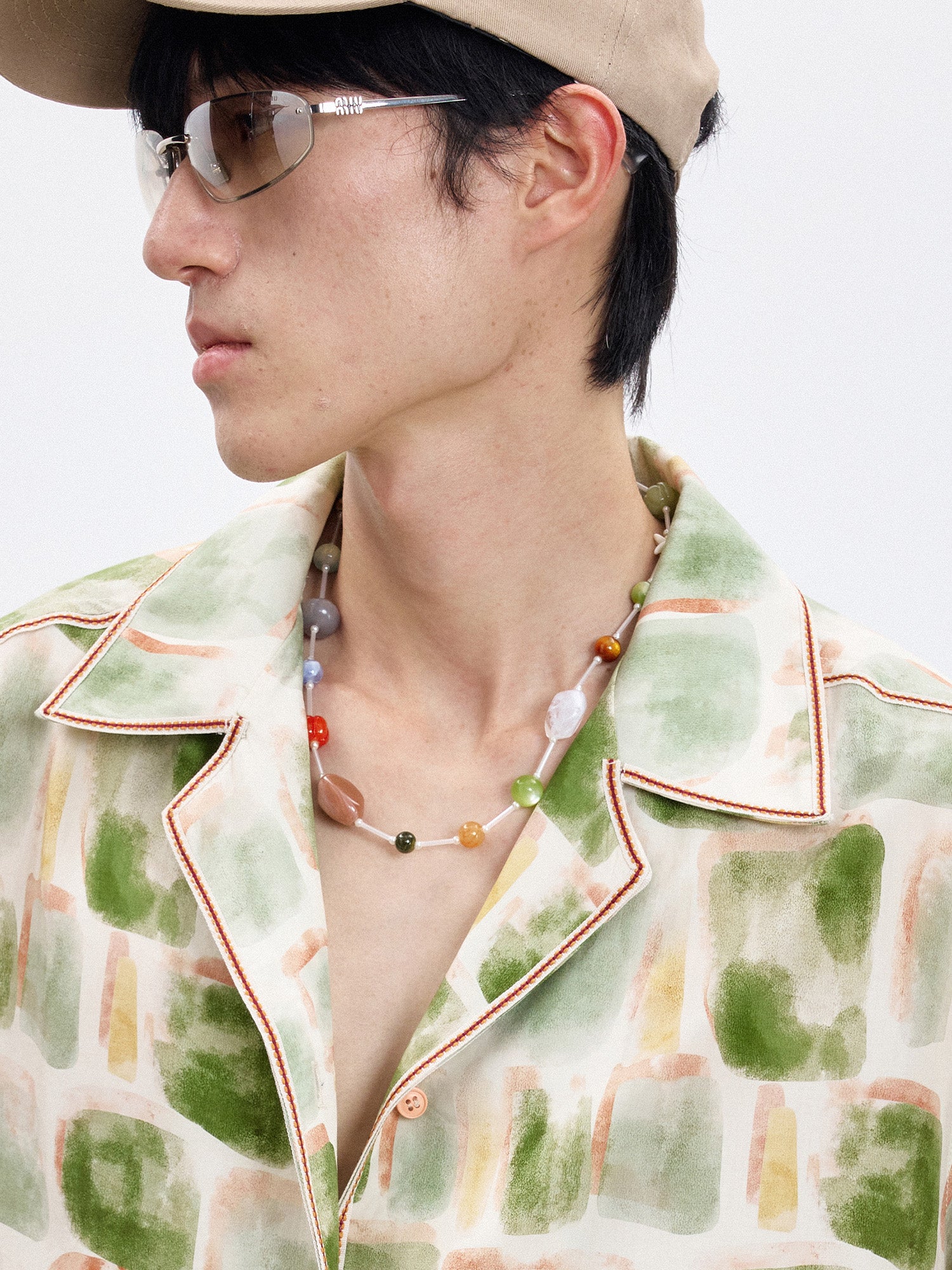 TUIMU Beaded Gemstone Necklace, premium urban and streetwear designers apparel on PROJECTISR.com, TUIMU