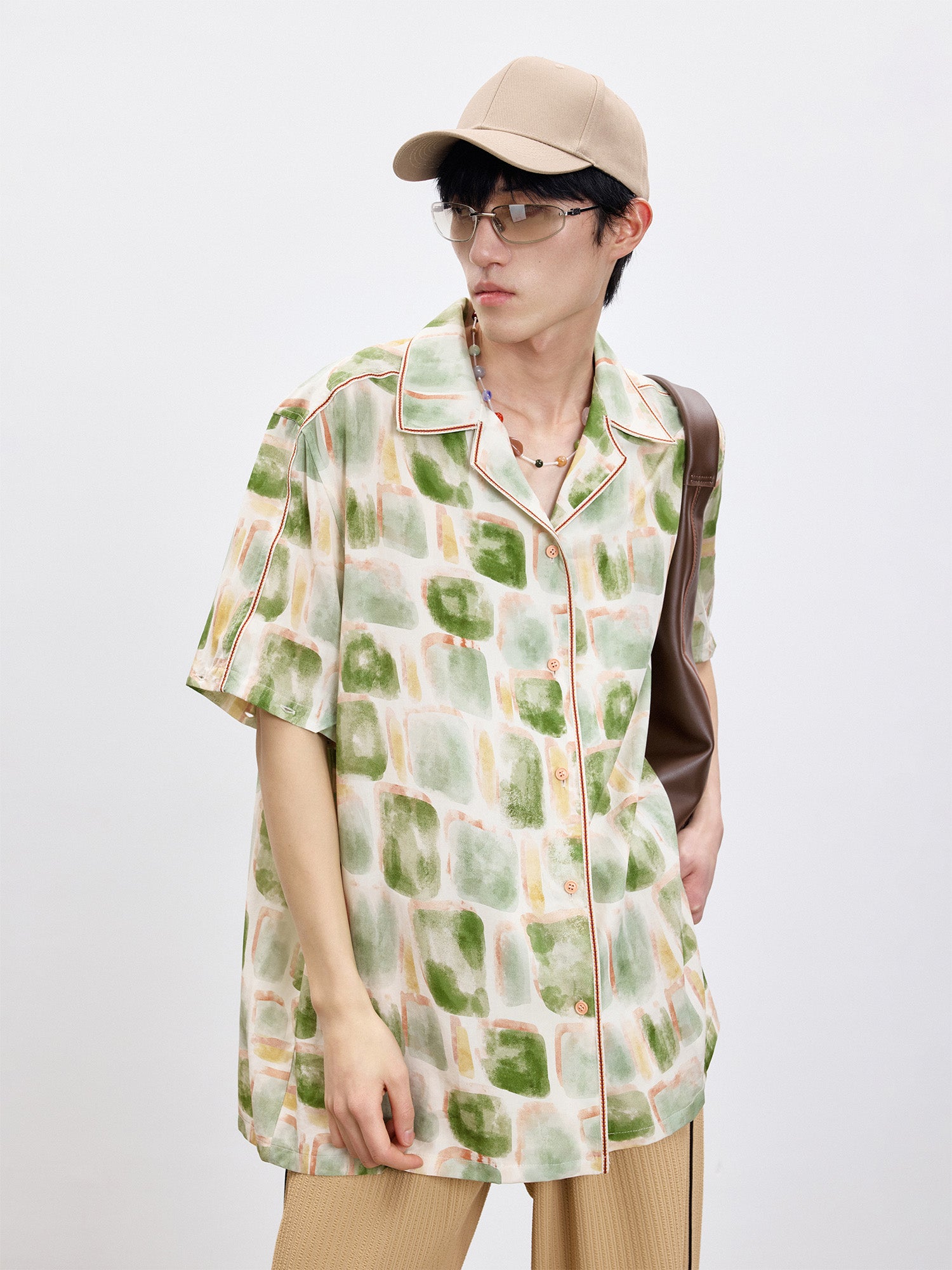 TUIMU Brush-Paint Full-Print Detachable-Sleeve Shirt, premium urban and streetwear designers apparel on PROJECTISR.com, TUIMU