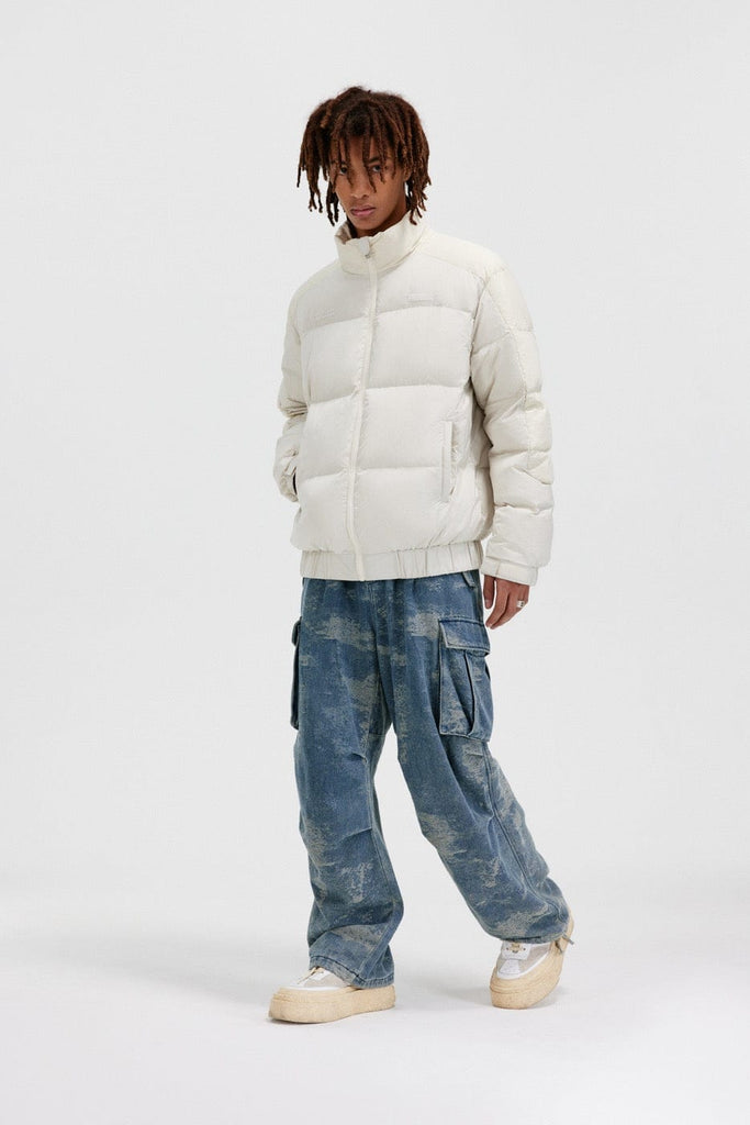 BONELESS Washed Frayed Crinkled Baggy Jeans, premium urban and streetwear designers apparel on PROJECTISR.com, BONELESS