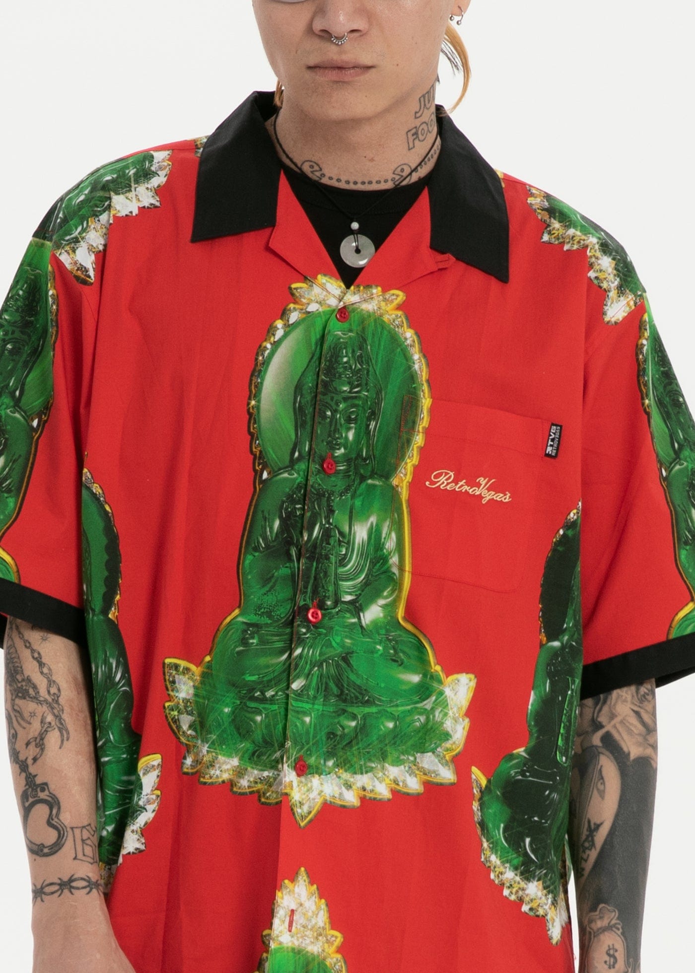 RTVG Retro Jade Bodhisattva Half-Shirt