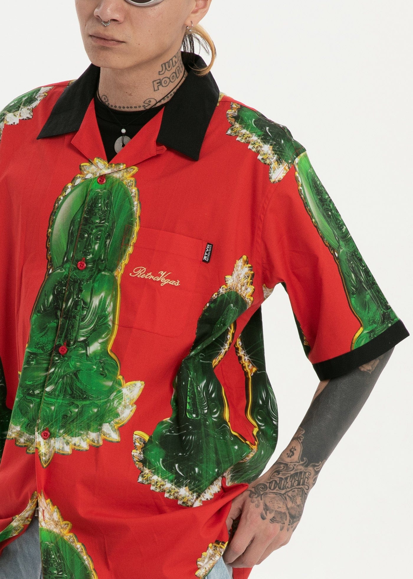 RTVG Retro Jade Bodhisattva Half-Shirt