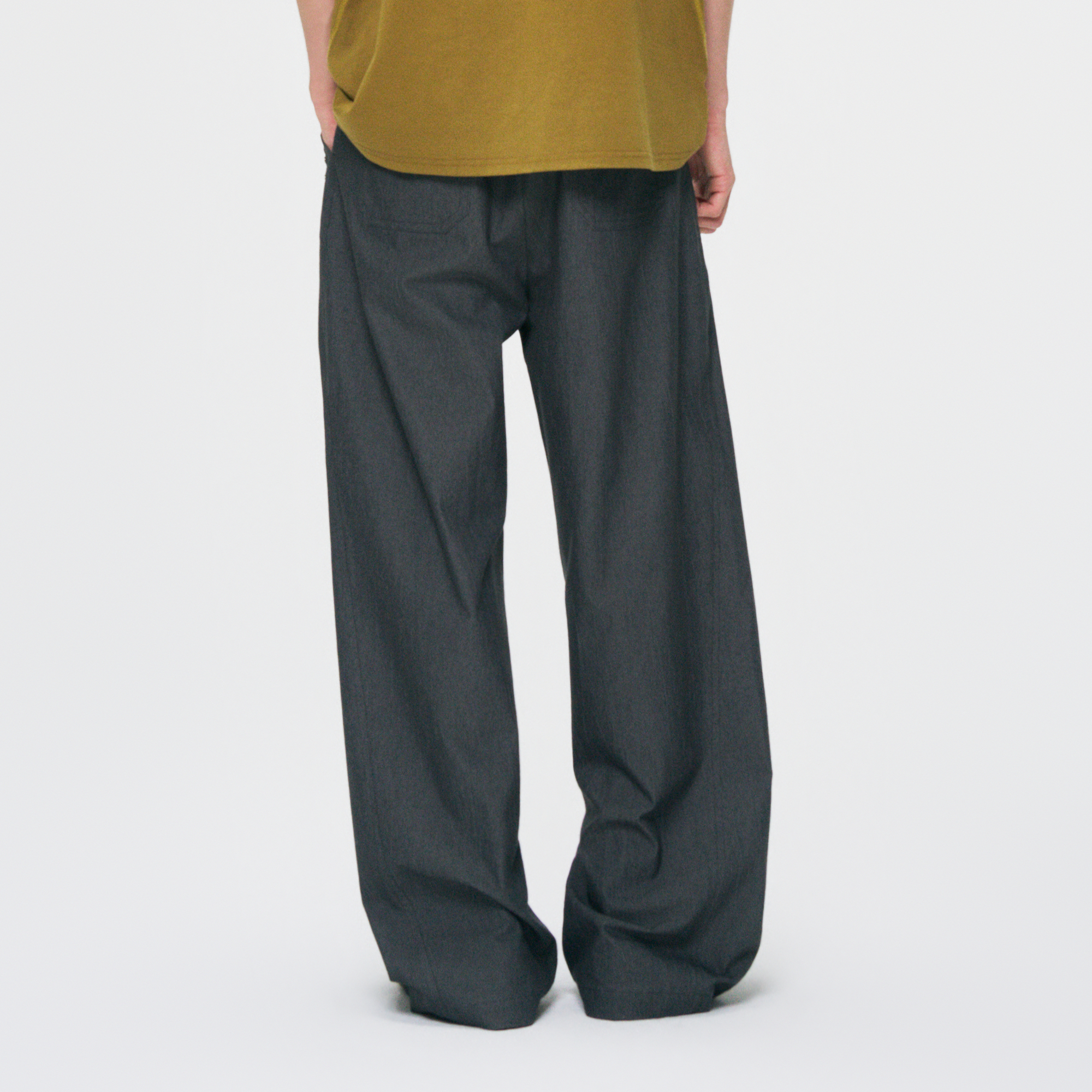GONGHE REPUB Washed Studded Straight-Leg Pants, premium urban and streetwear designers apparel on PROJECTISR.com, GONGHE REPUB