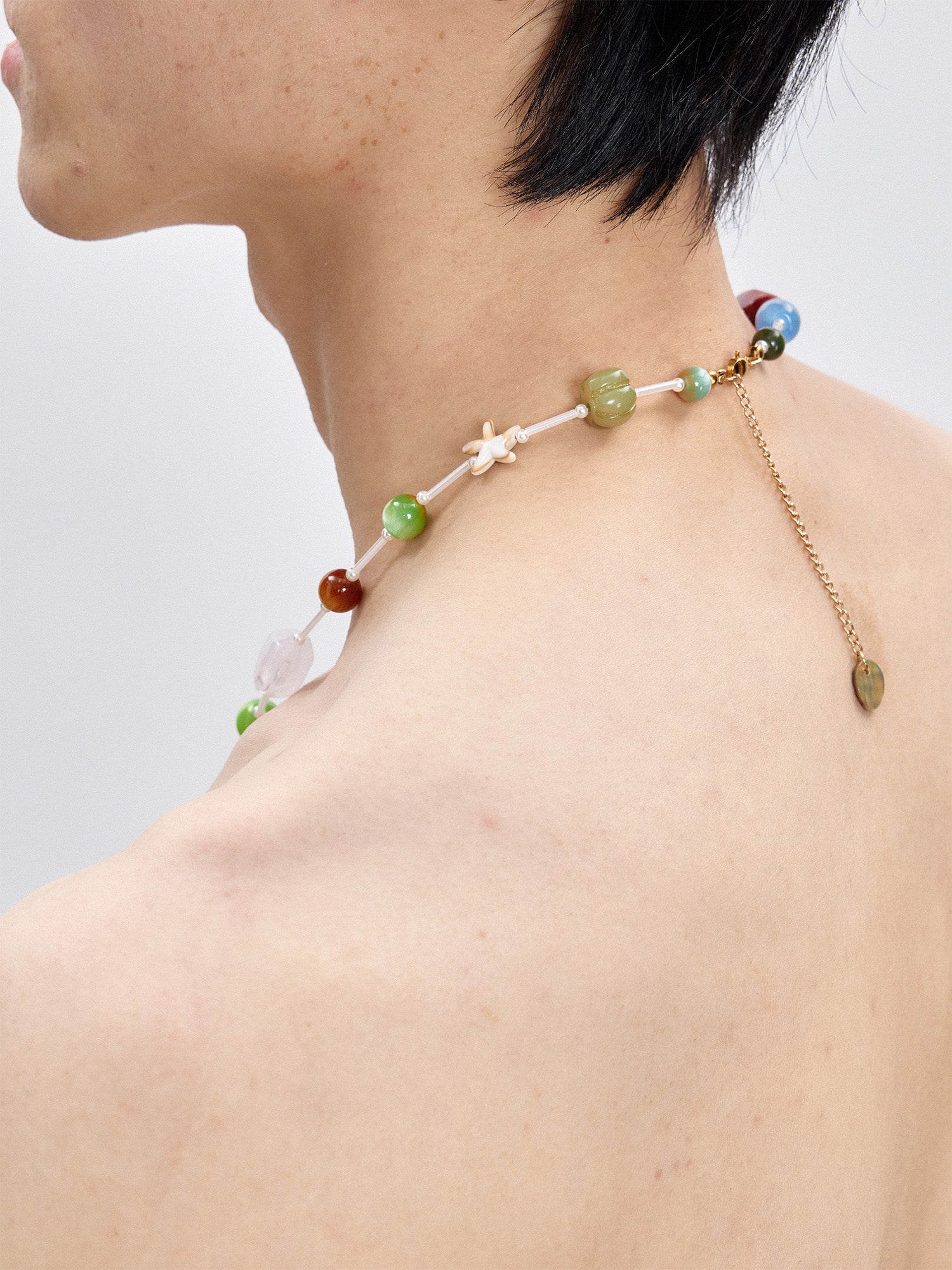 TUIMU Beaded Gemstone Necklace, premium urban and streetwear designers apparel on PROJECTISR.com, TUIMU