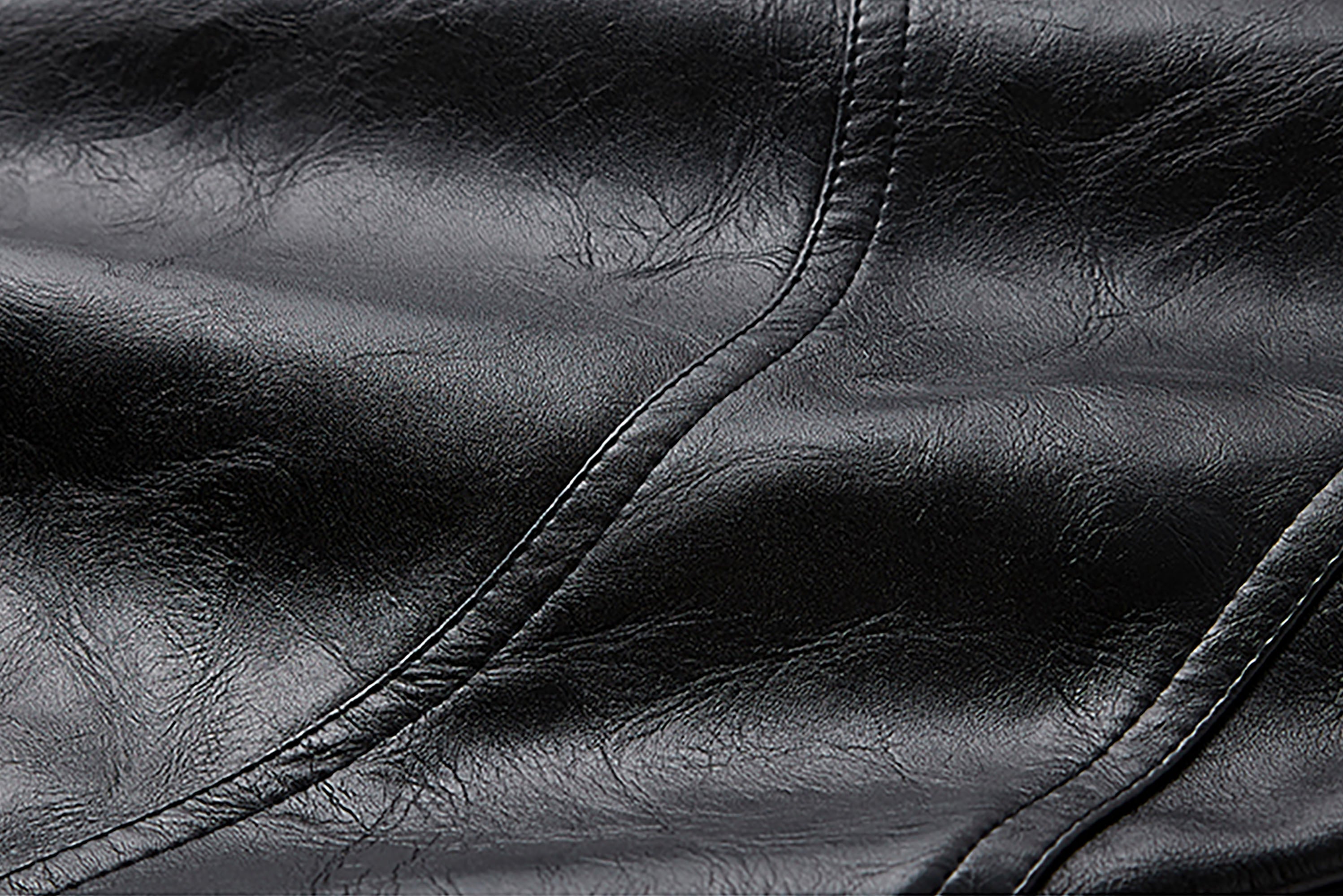 FORFEARTHAT Glossy Panel Zip Hem PU Cargo Pants