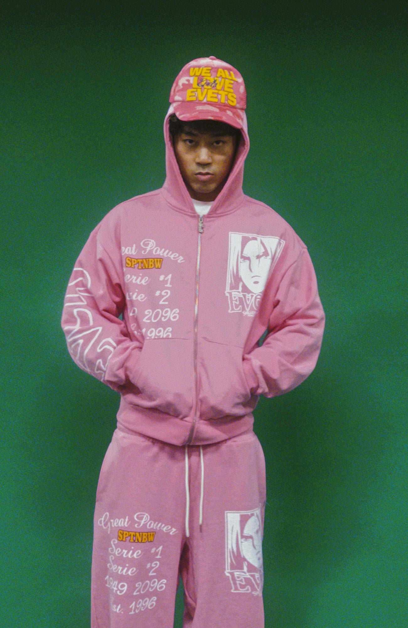 EVETS Anime Graphic Zip-Up Hoodie, premium urban and streetwear designers apparel on PROJECTISR.com, EVETS