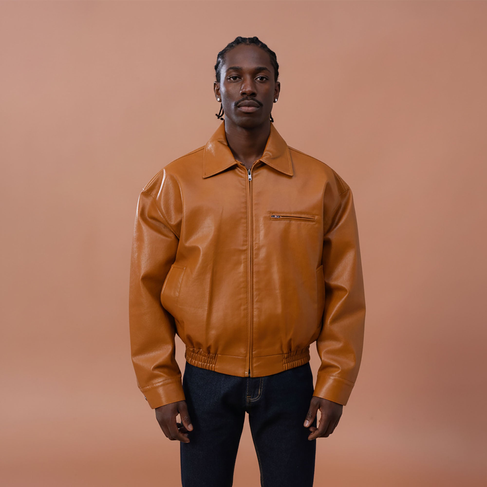 CLP Faux Leather Oversized Blouson