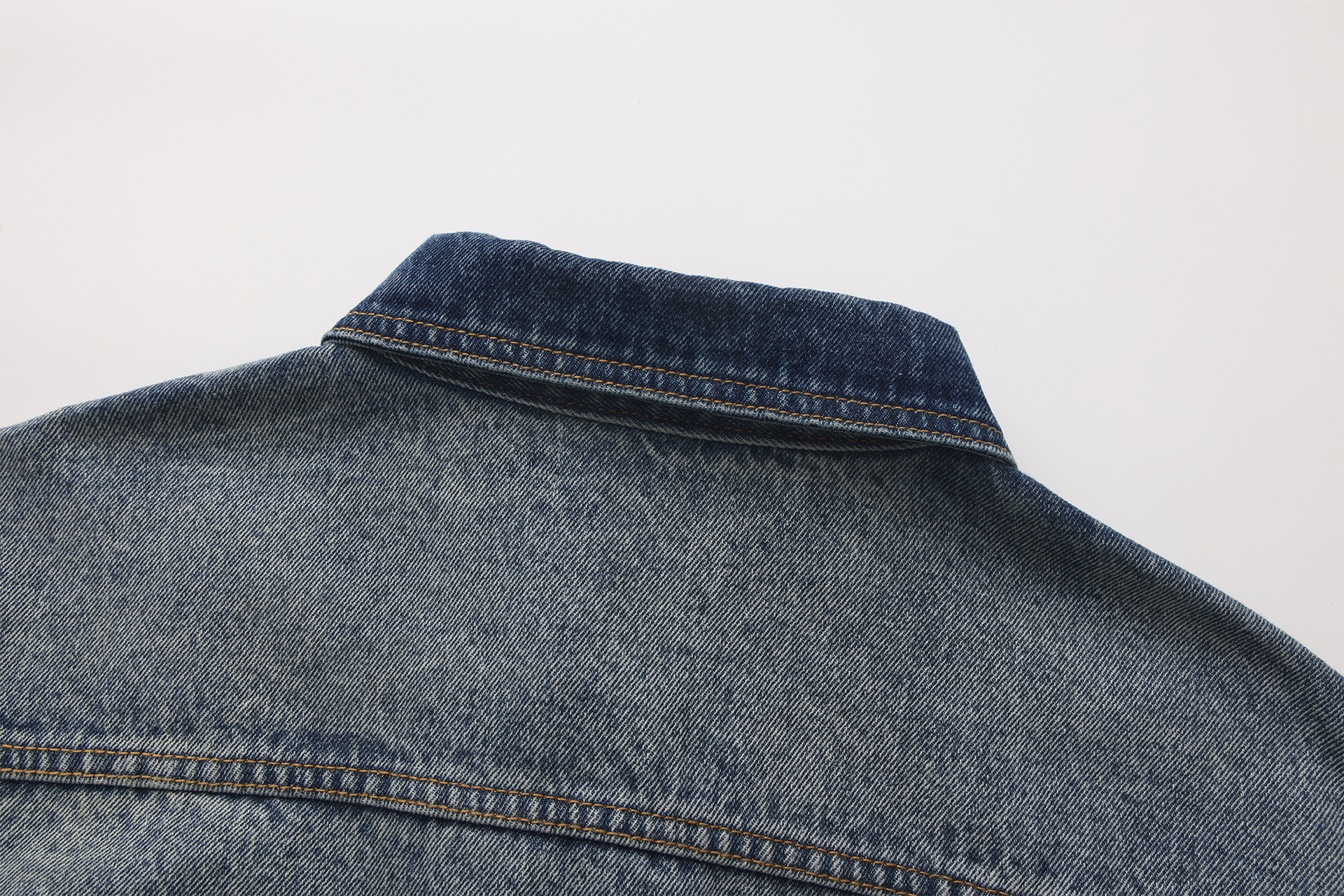 VANN VALRENCE Washed Diamond Denim Shirt Jacket
