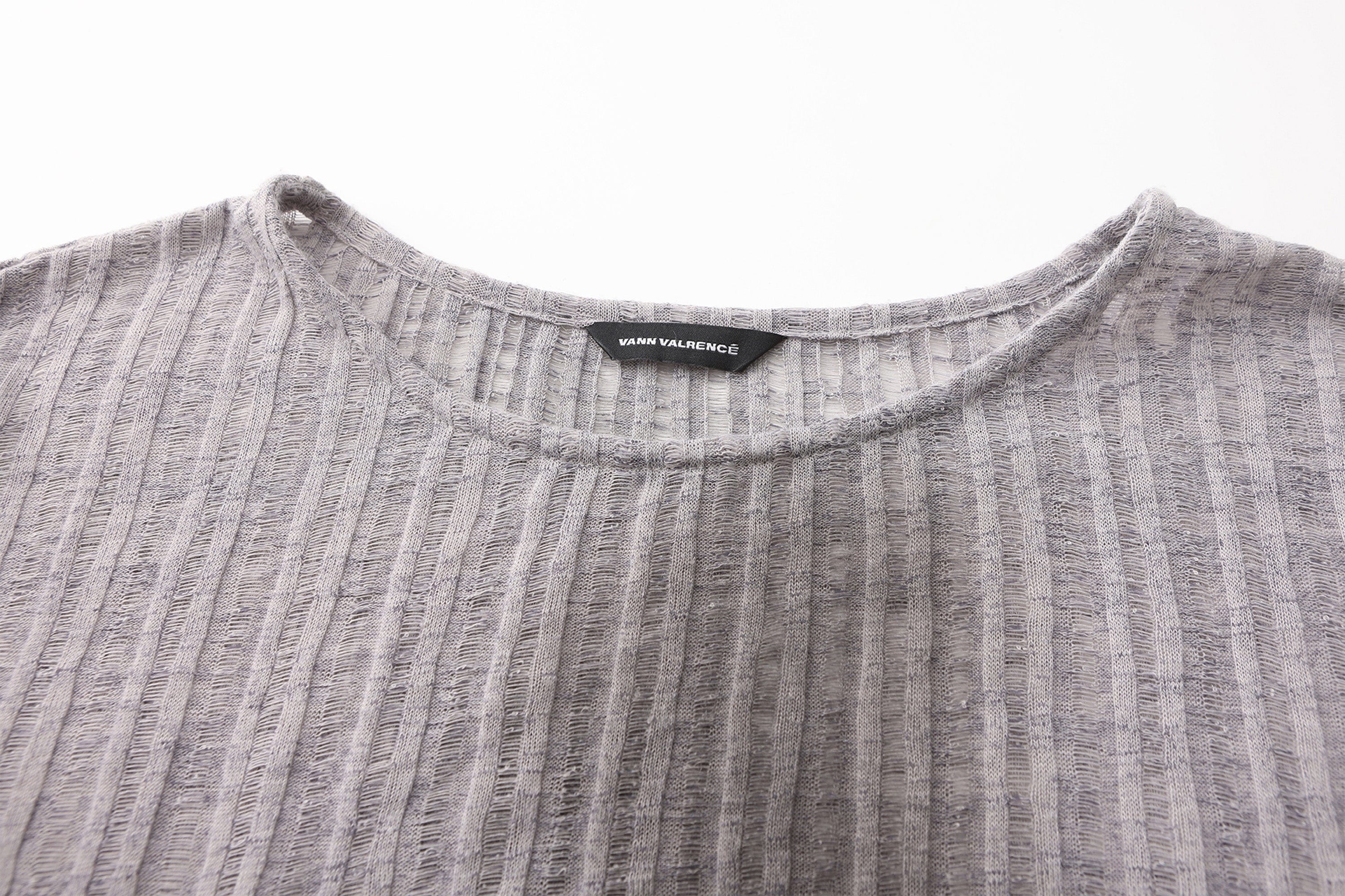 VANN VALRENCE Essential Gradient Sheer Long-Sleeve Tee, premium urban and streetwear designers apparel on PROJECTISR.com, VANN VALRENCE
