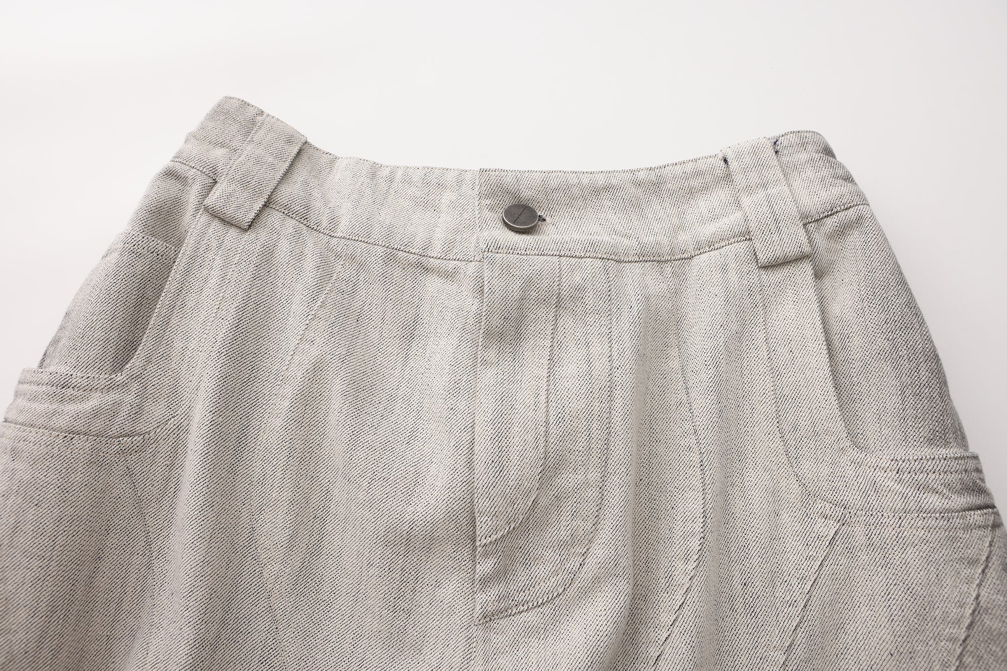 VANN VALRENCE Curved Panel Gradient Washed Flared Jeans