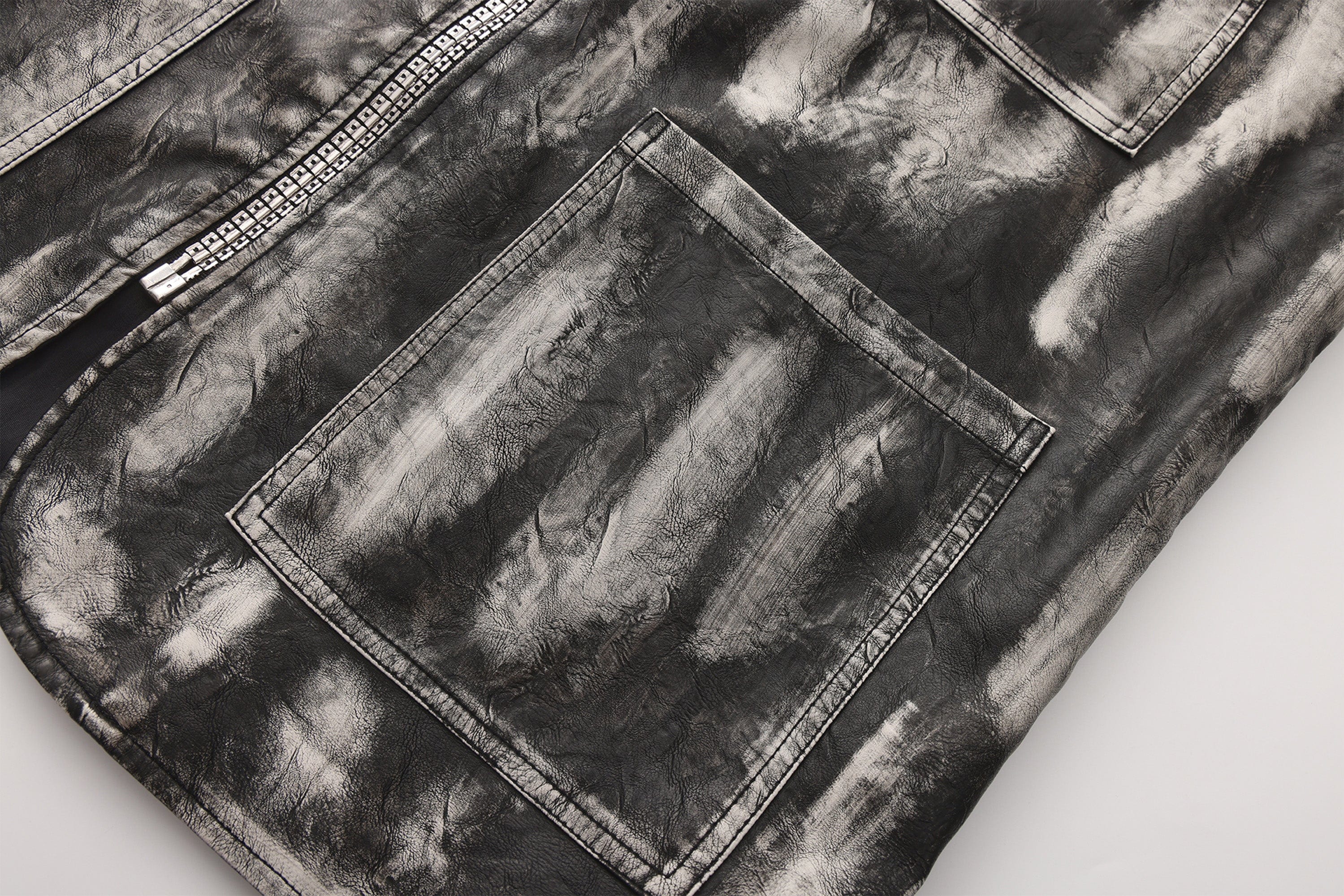 VANN VALRENCE Washed Grunge Paint Multi-Pocket Vest, premium urban and streetwear designers apparel on PROJECTISR.com, VANN VALRENCE
