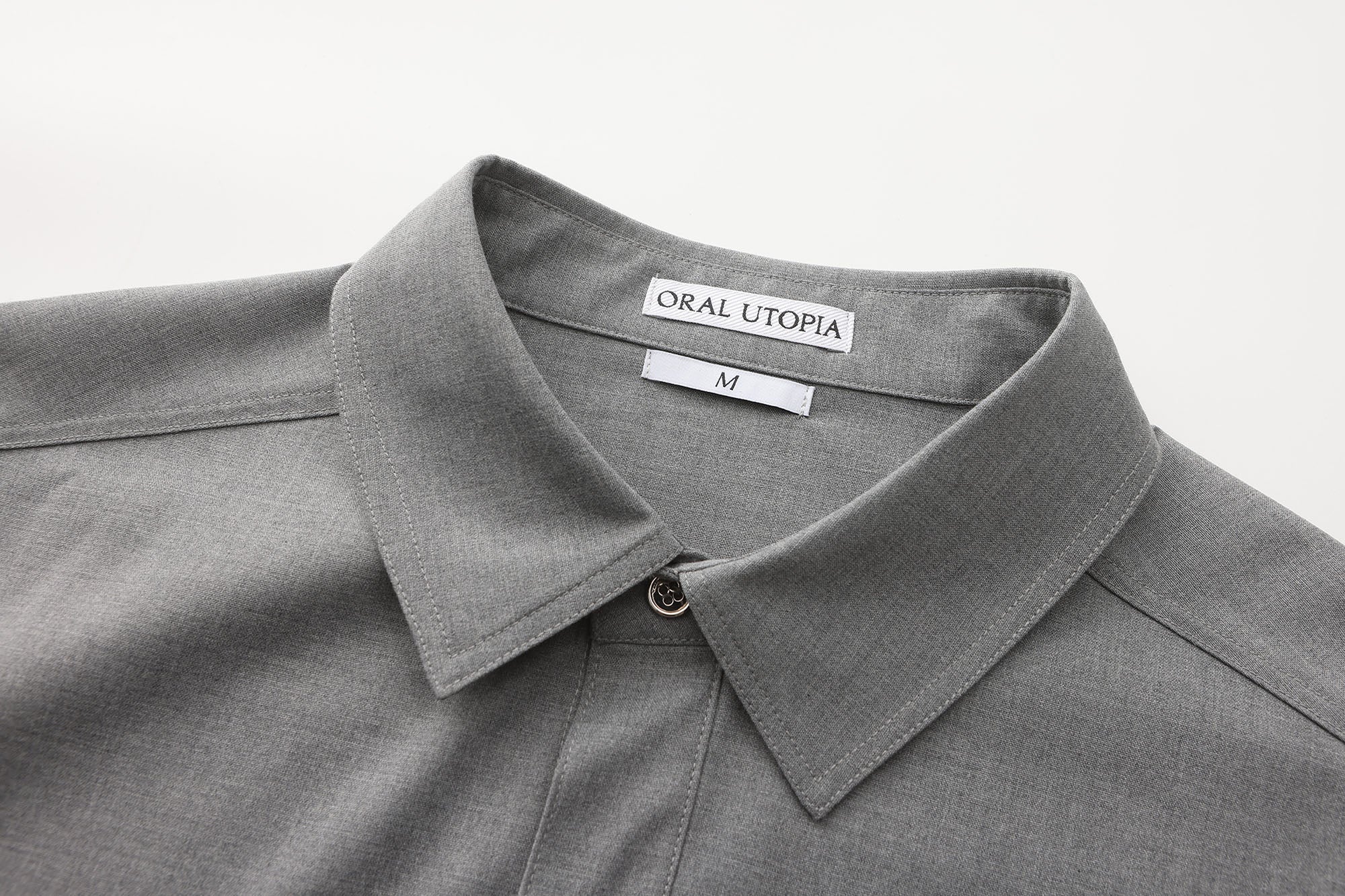 ORAL UTOPIA Spiral Embellished Wool-Blend Shirt