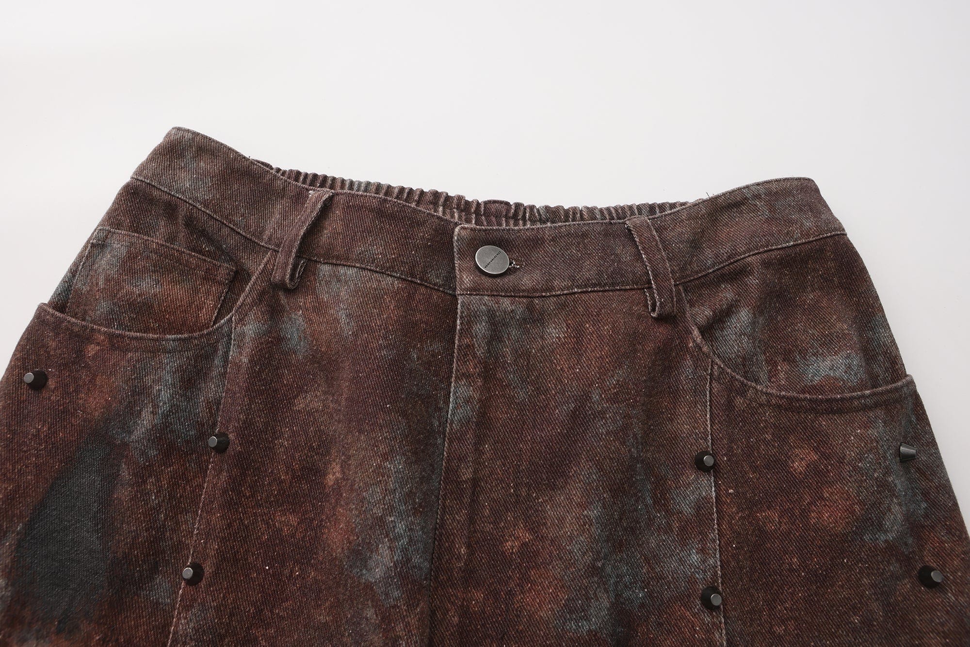 VANN VALRENCE Dirty Fit Studded Straight-Leg Jeans, premium urban and streetwear designers apparel on PROJECTISR.com, VANN VALRENCE