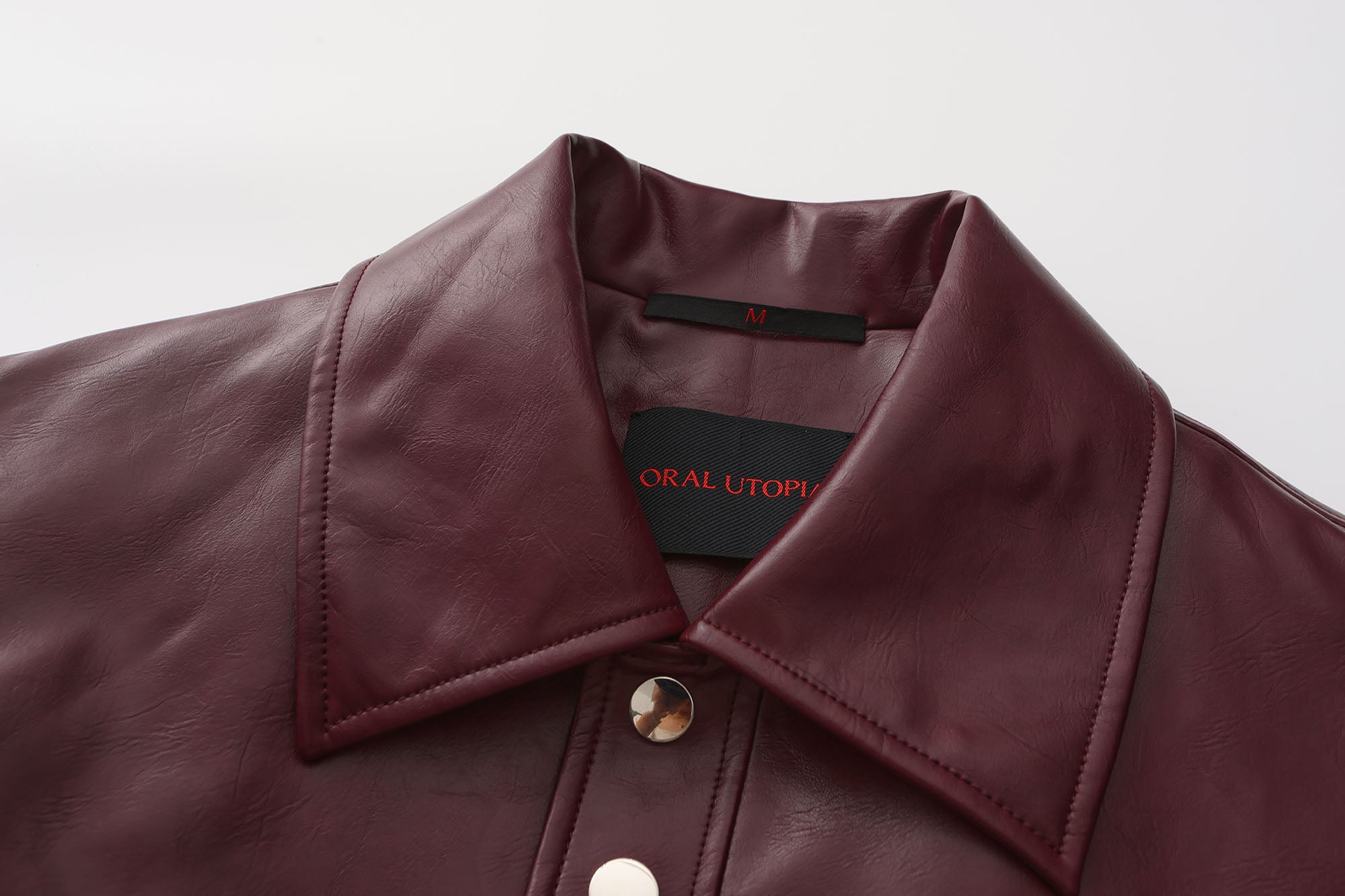 ORAL UTOPIA Glossy PU Coat Ancora Red