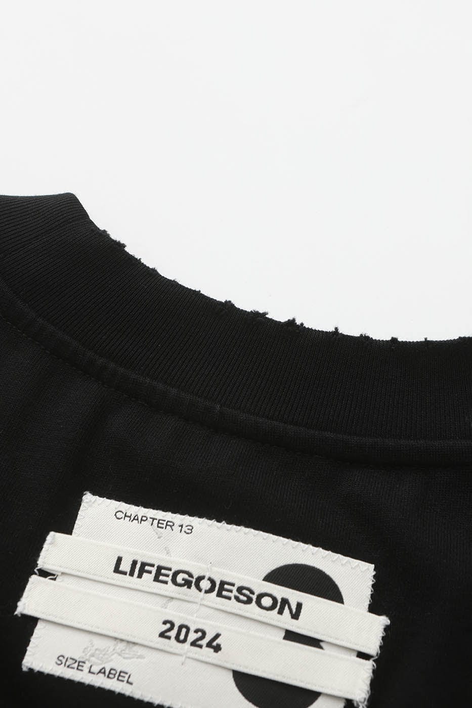 LIFEGOESON Petrichor Spliced Frayed T-Shirt