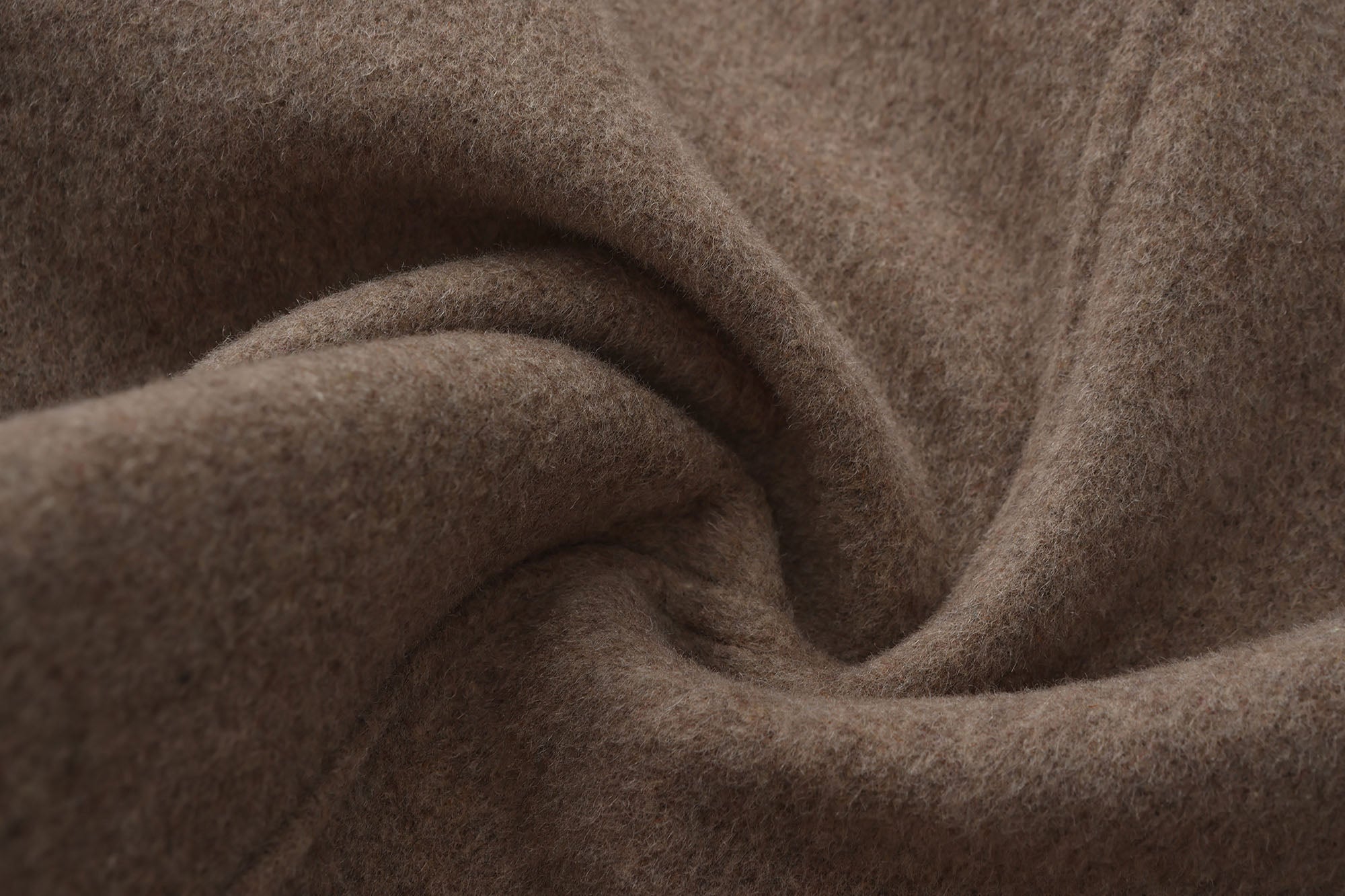 ORAL UTOPIA Wool Blended Double-Breasted Long Coat