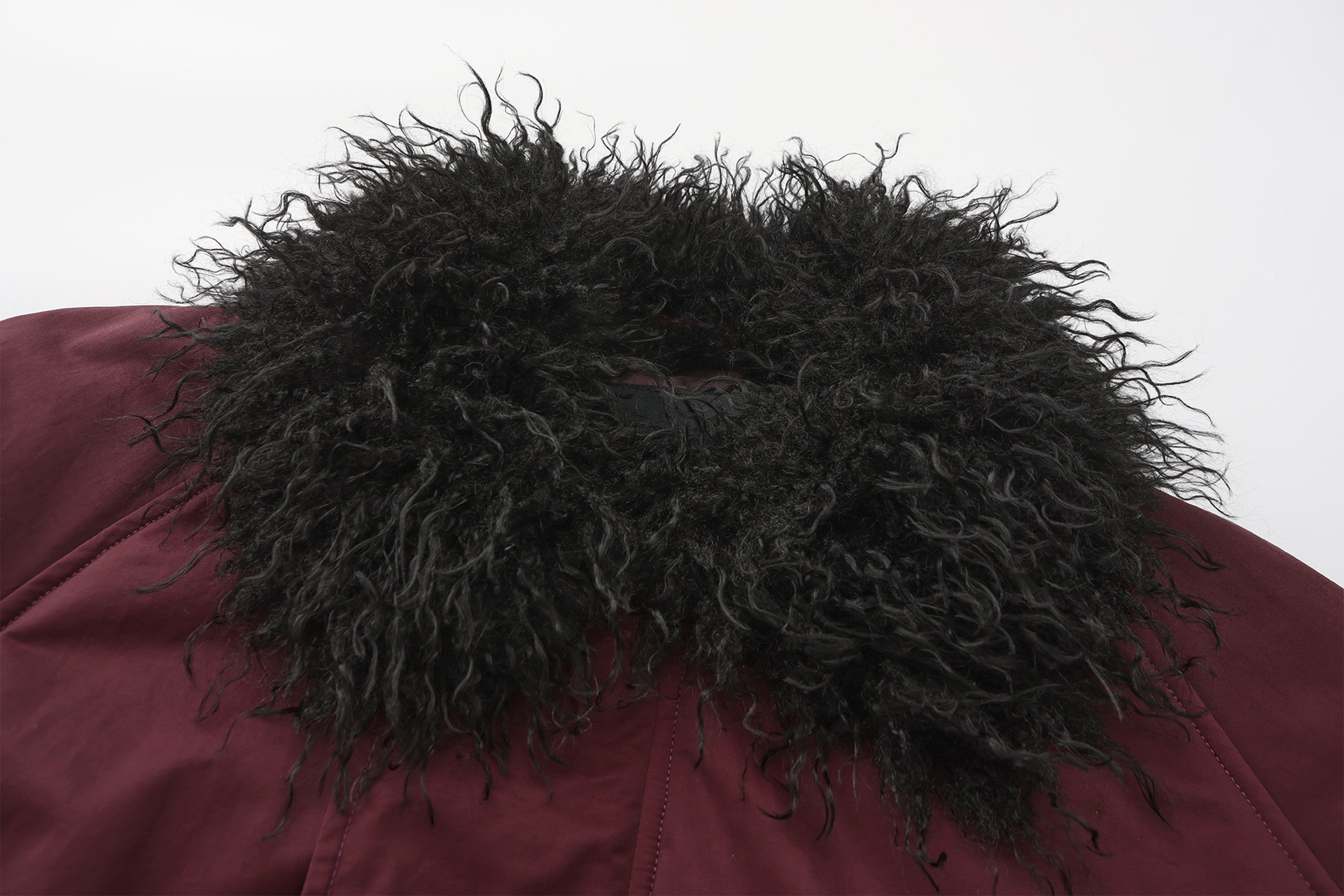 VANN VALRENCE Faux-Fur Collar Puffer Bomber Jacket